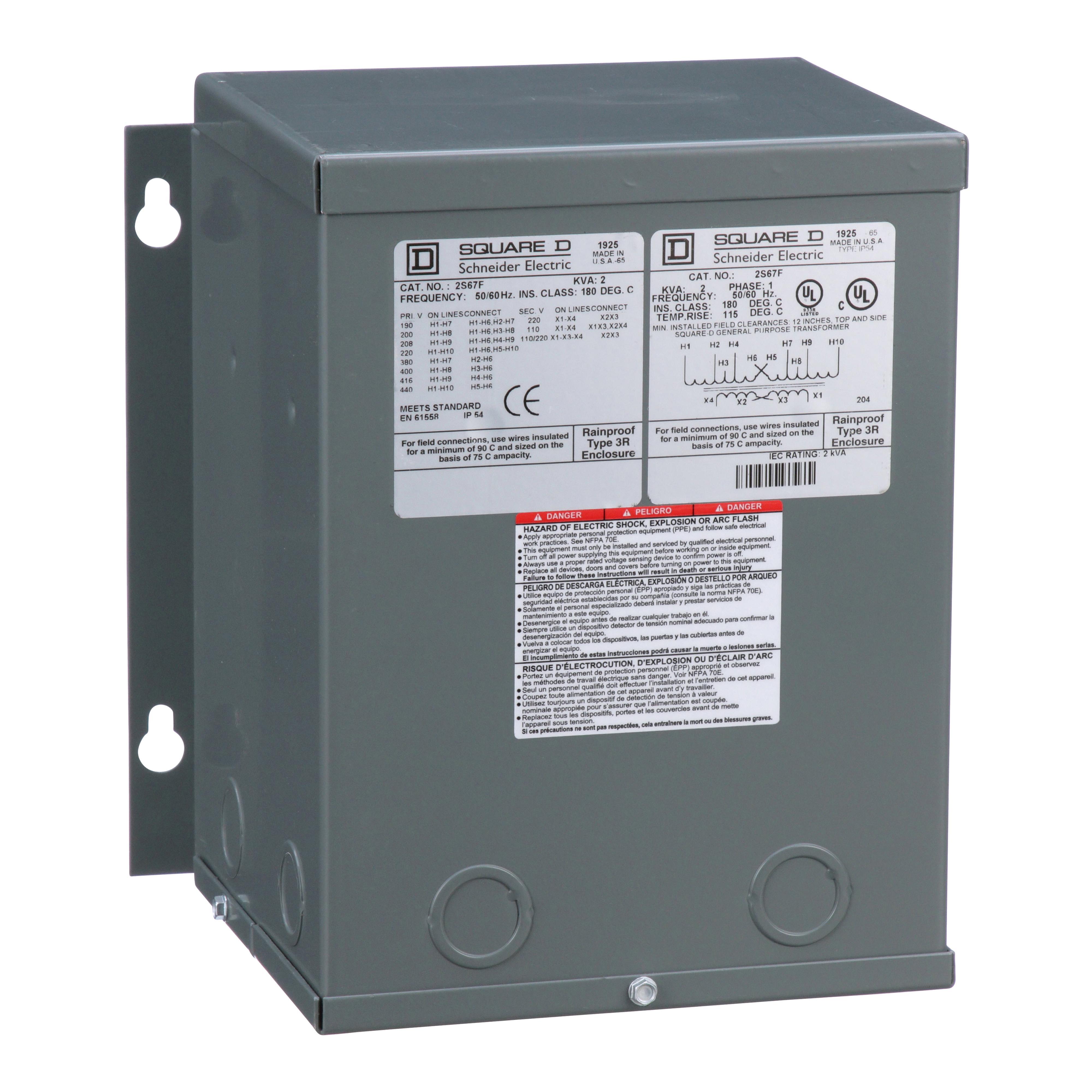 Square D™ 2S67F General Purpose - Multi-Use Transformers