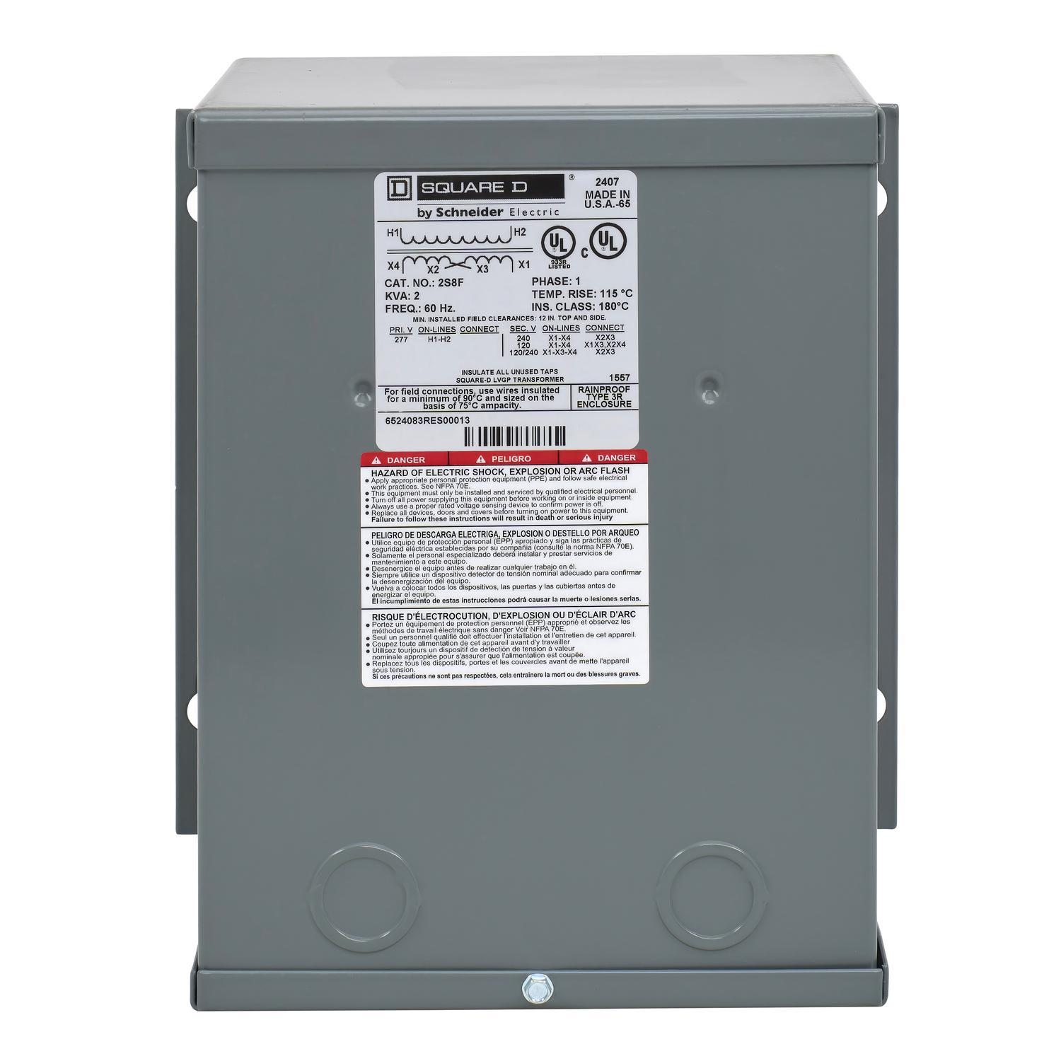 Square D™ 2S8F General Purpose - Multi-Use Transformers