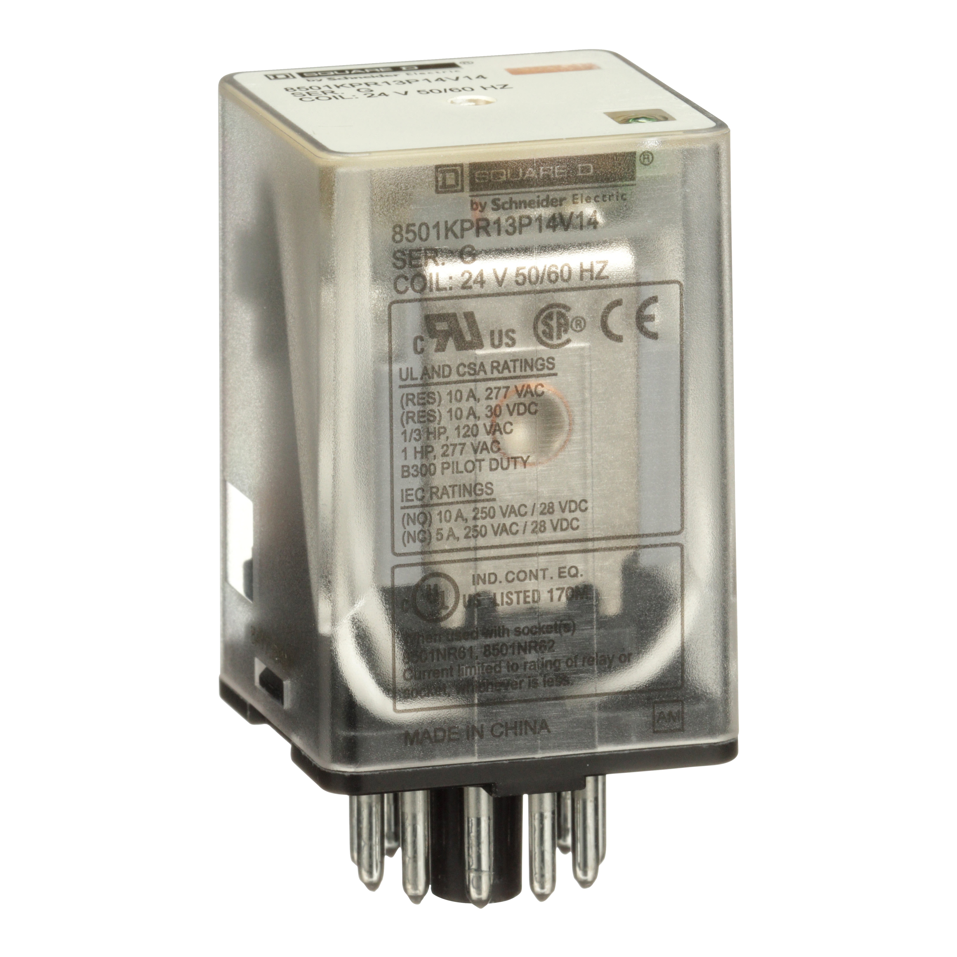 Square D™ 8501KPR13P14V14 General Purpose Relays