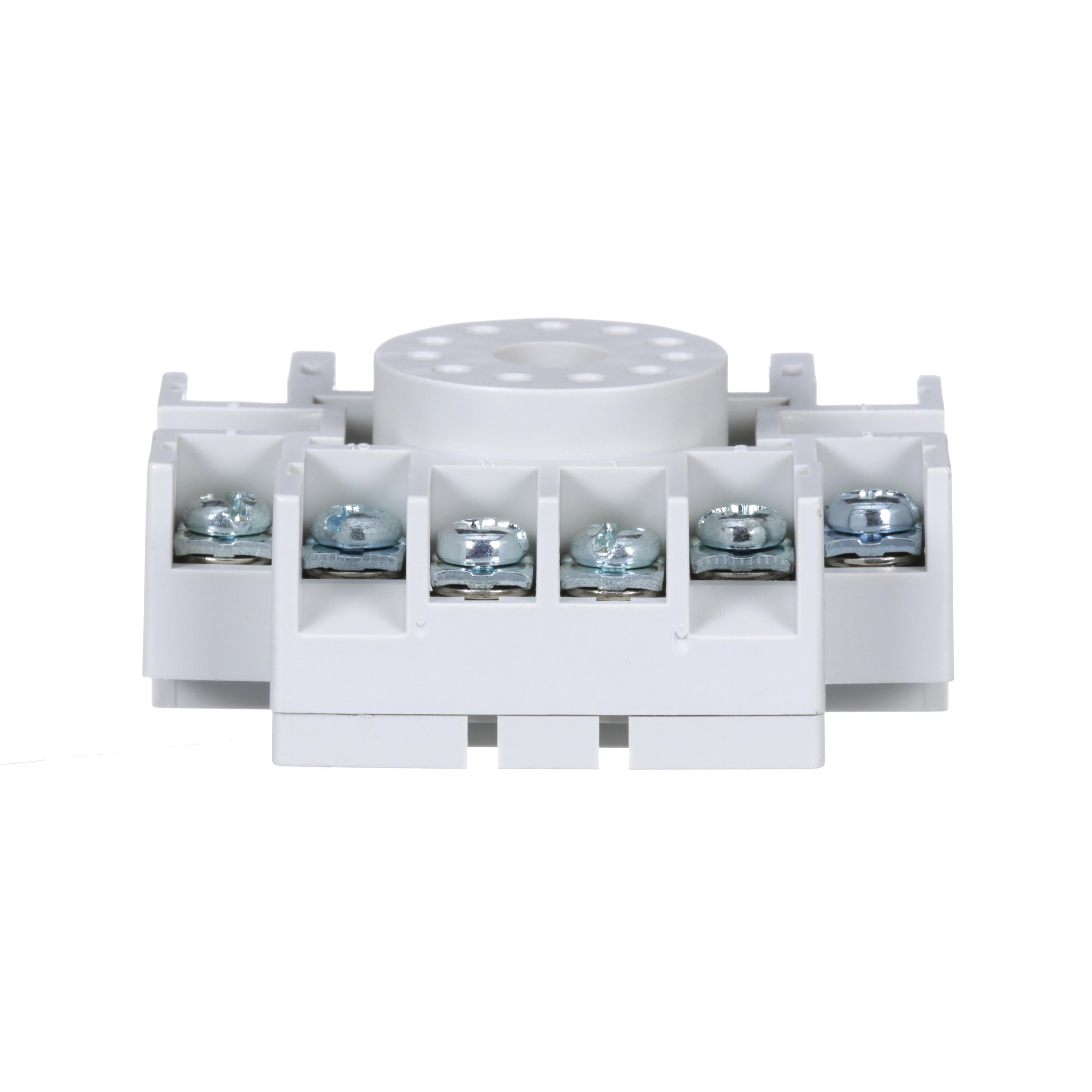 Square D™ 8501NR61 8501N Type K Plug-In Relay Socket, 600 V AC, 5/10/15 A, For Use With 8501KPR13XXX and 8501KPDR13XXX Relay, 11 Pin