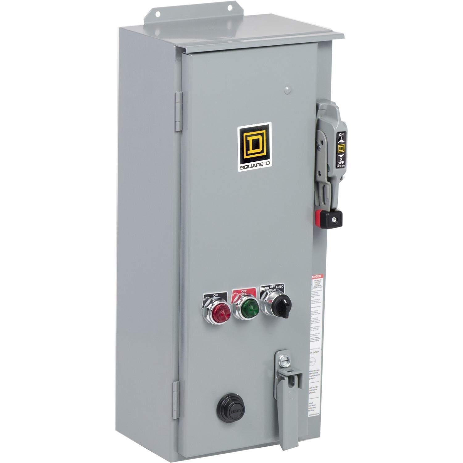 Square D™ 8539SDASP6 Type S Combination Magnetic Starter With Mag-Gard® Electronic Motor Circuit Protector, 110 V AC at 50 Hz/120 V AC at 60 Hz V Coil, Non-Reversing Action, 3 Poles, NEMA 12 Enclosure