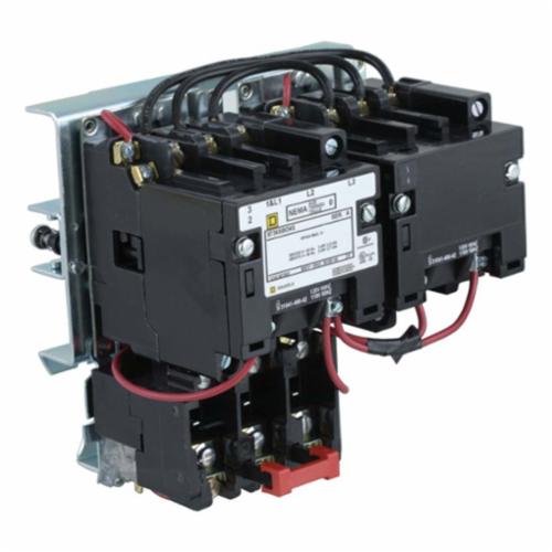 Square D™ 8736SBO4V02S Horizontal Type S Starter, 110/120 VAC V Coil, Reversing Action, 3 Poles, Open Enclosure