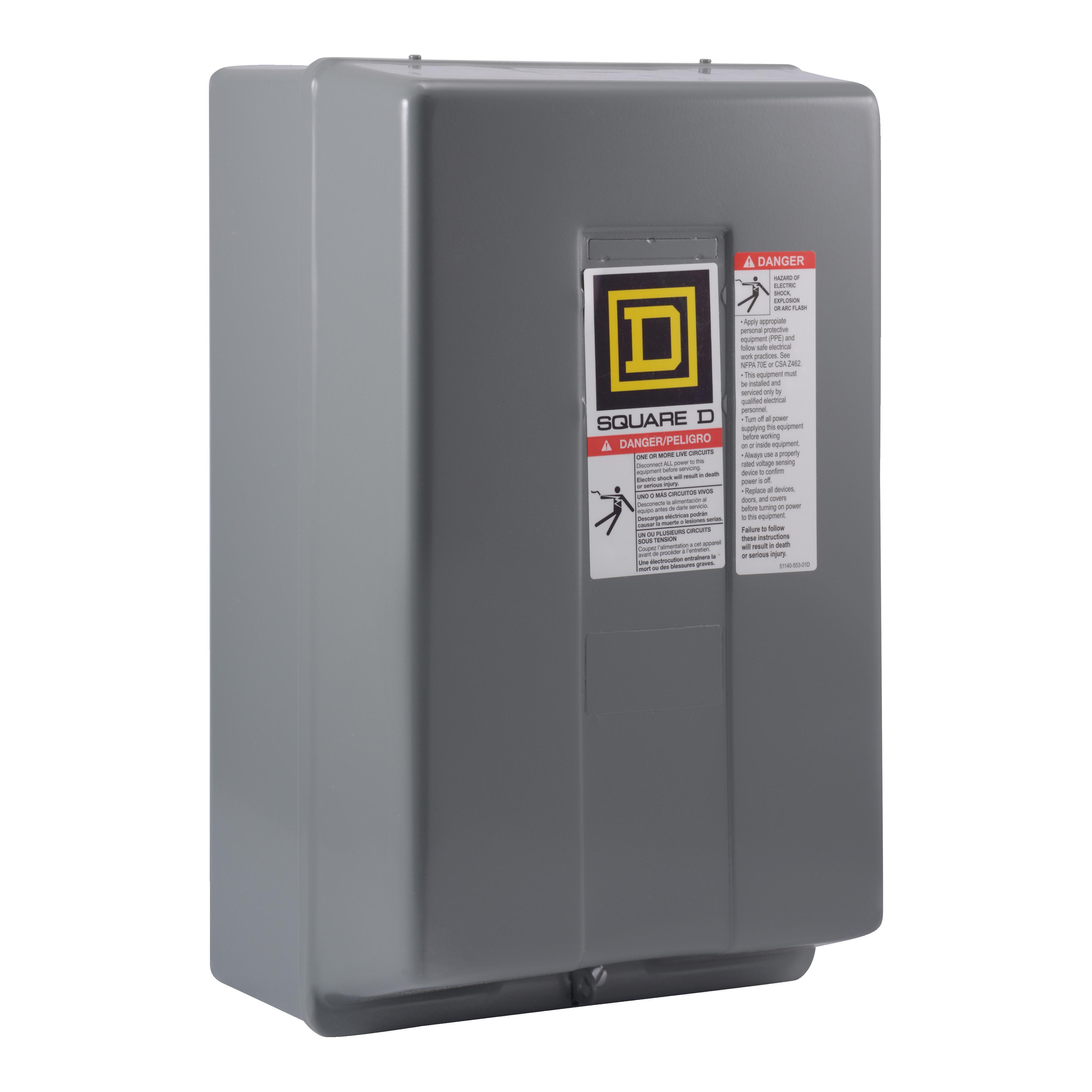 Square D™ 8903LXG1000V02R6 Mechanically Held Lighting Contactor, 110 to 120 V AC V Coil, 30 A, 10 Poles