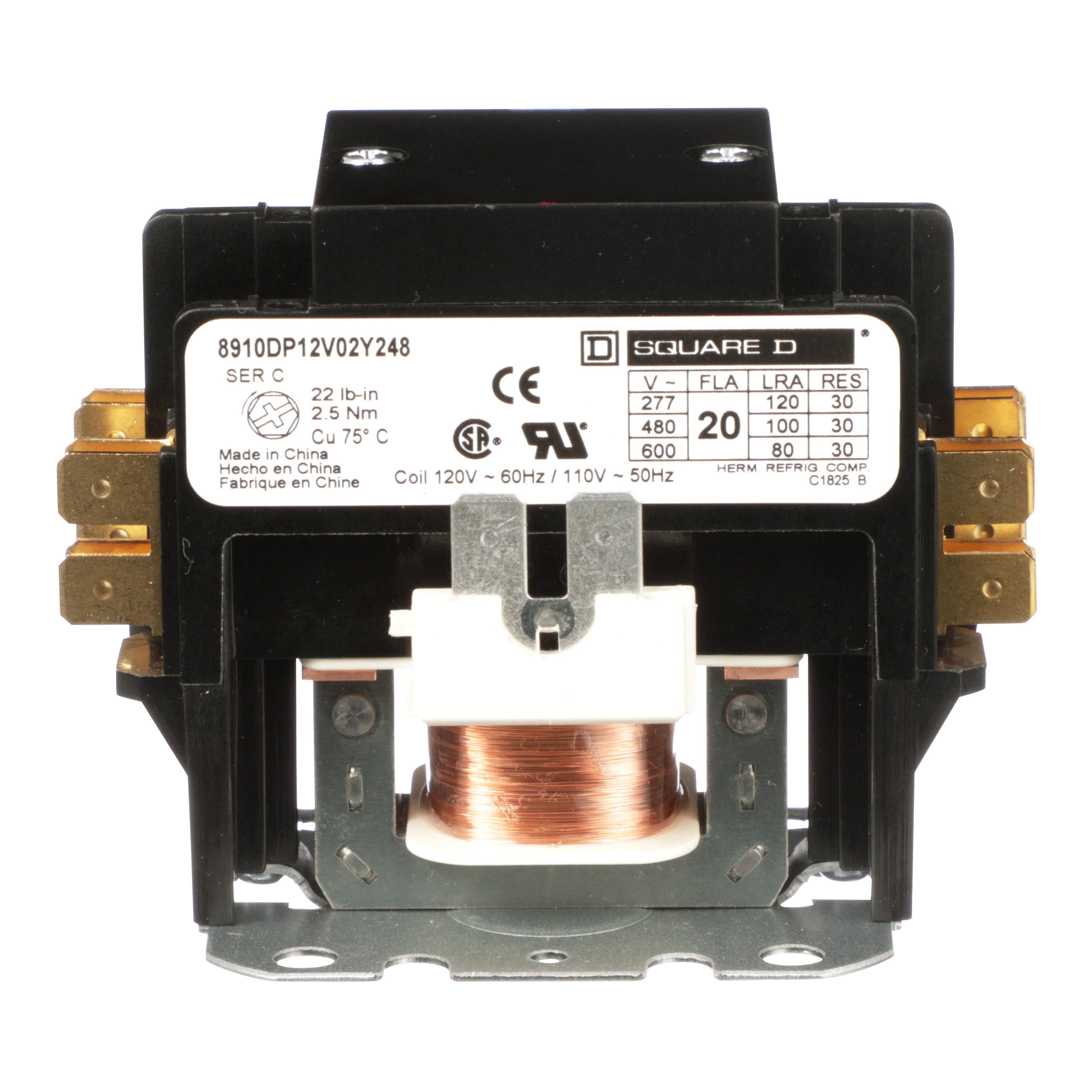Square D™ 8910DP12V02Y248 Definite Purpose Contactors AC