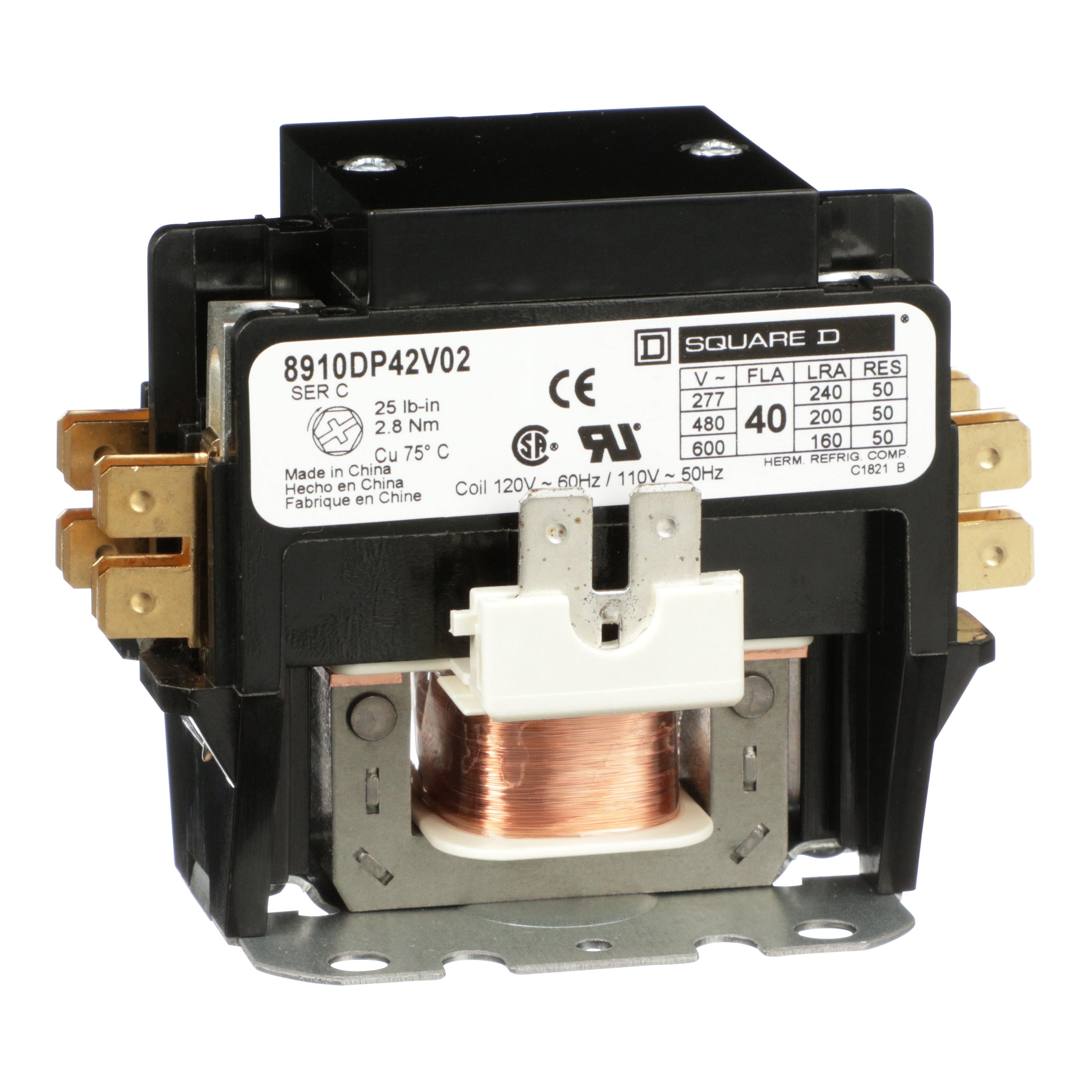 Square D™ 8910DP42V02 Definite Purpose Contactors AC