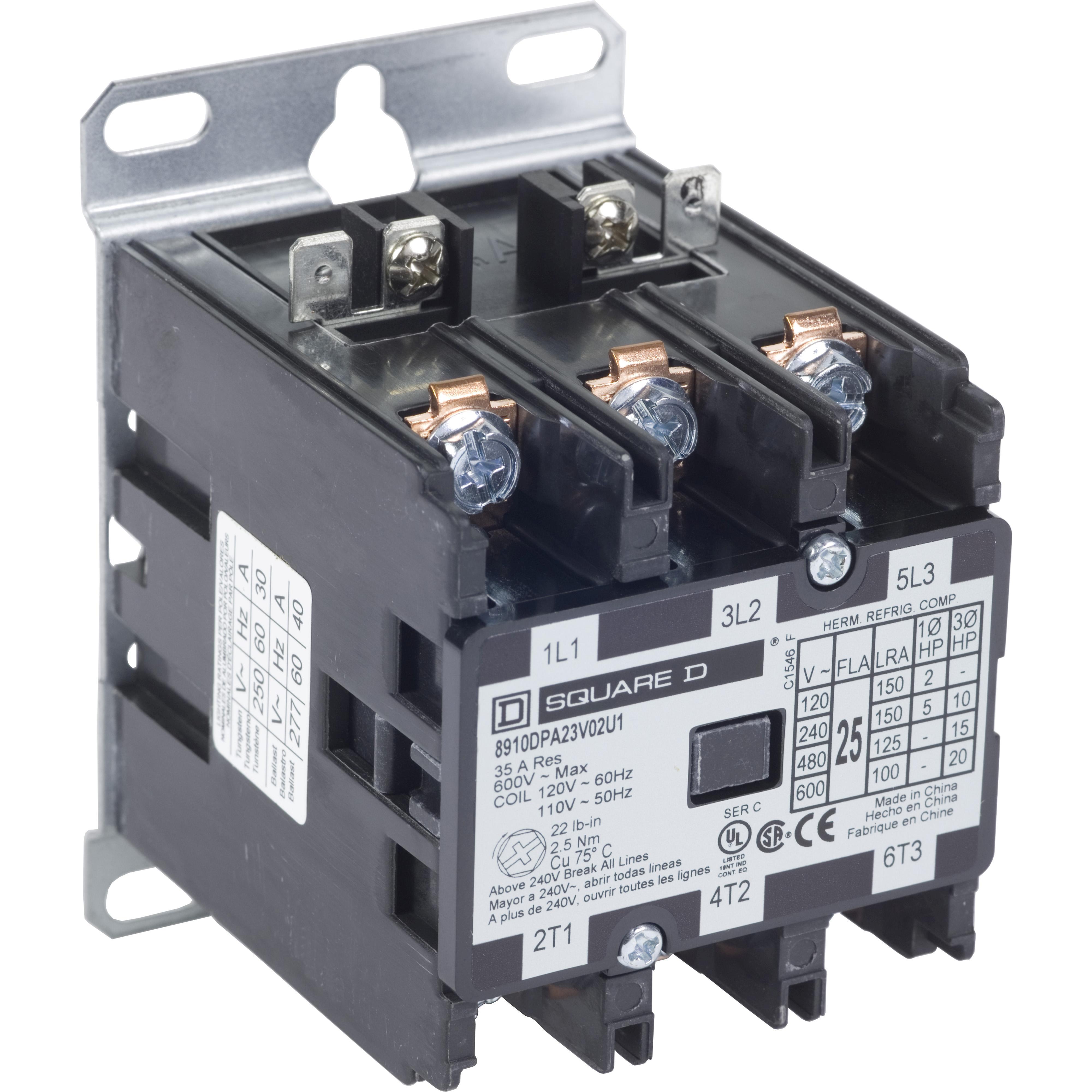 Square D™ 8910DPA23V02U1 Definite Purpose Contactors AC