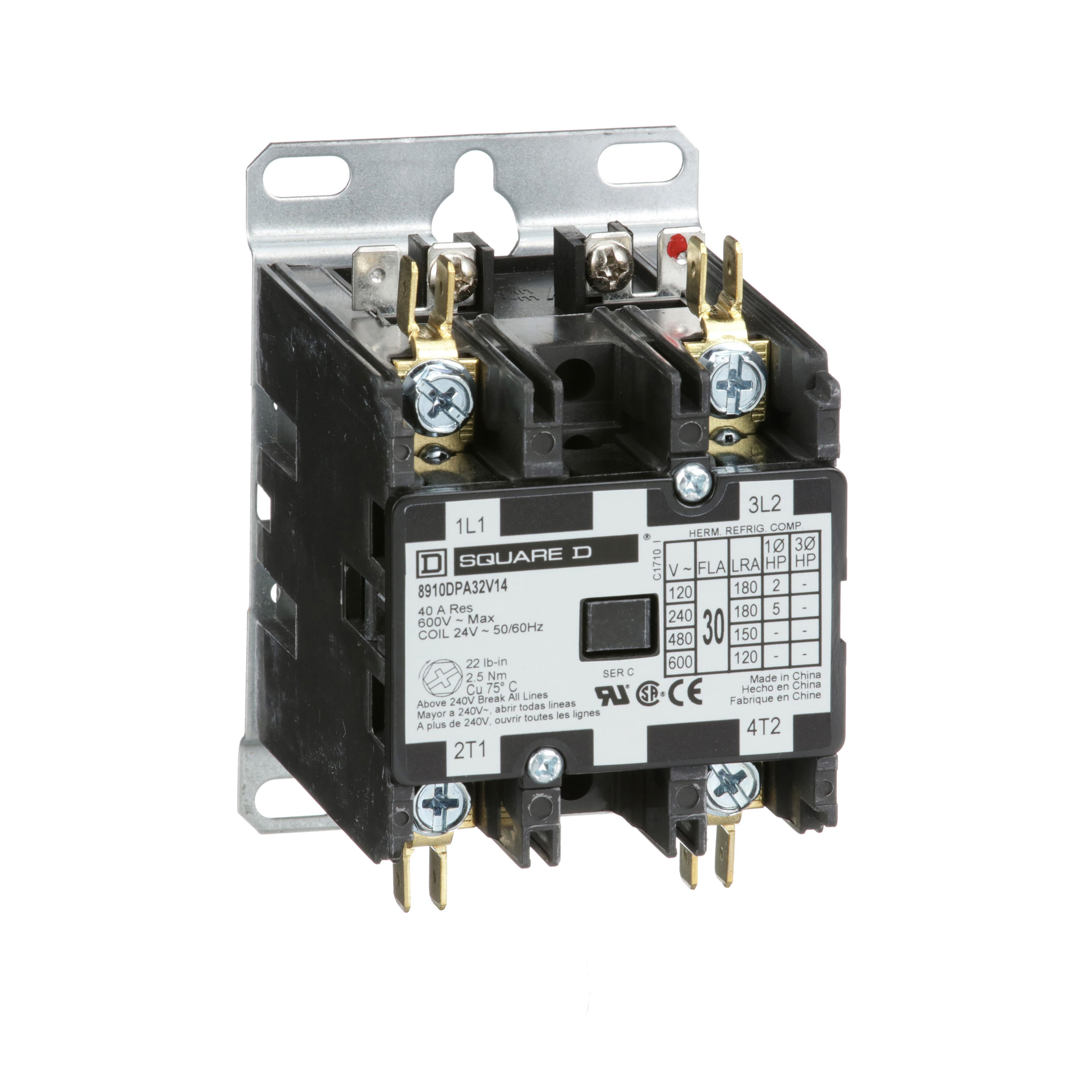 Square D™ 8910DPA32V14 Definite Purpose Contactors AC