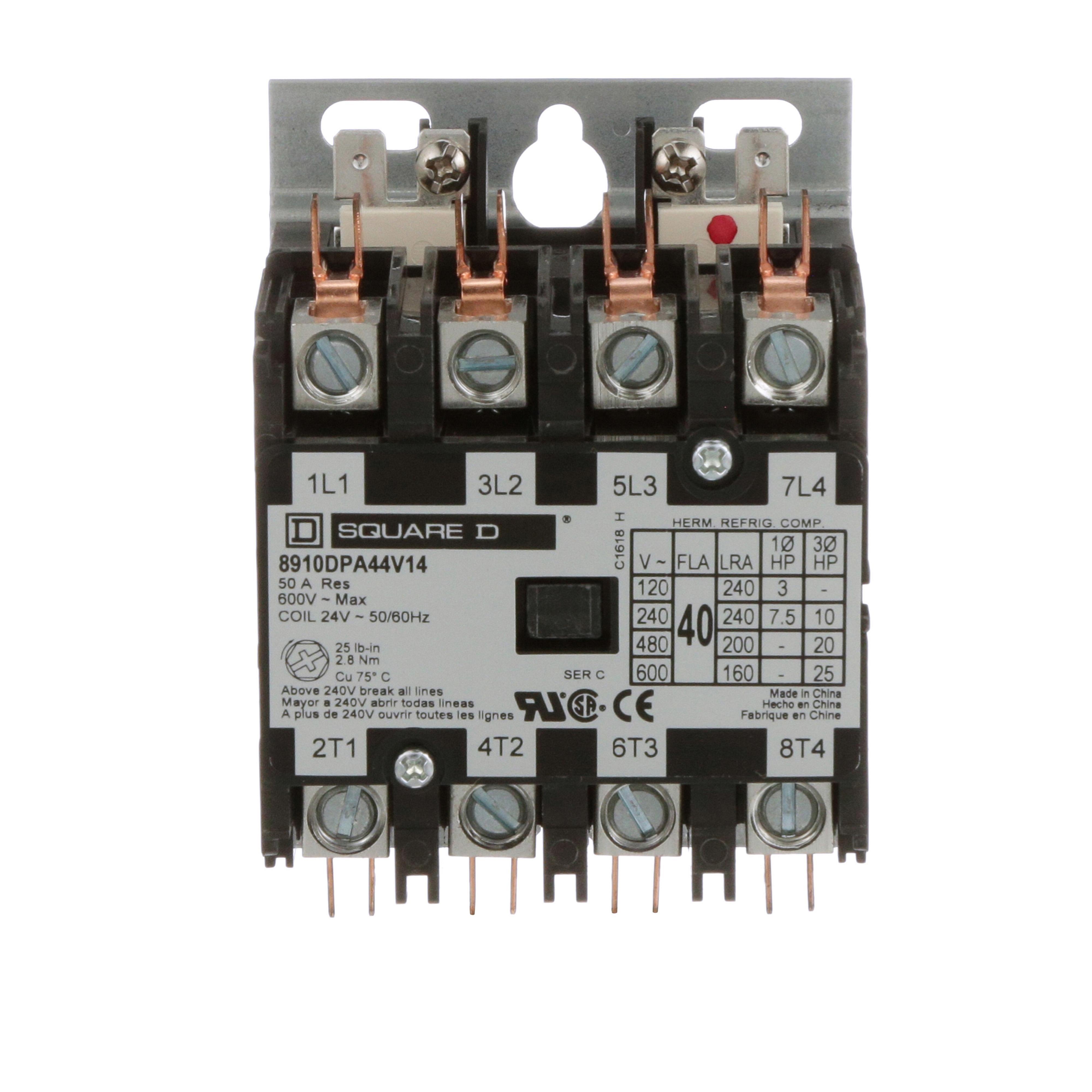 Square D™ 8910DPA44V14 Definite Purpose Contactors AC