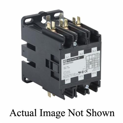Square D™ 8910DPA53V09 3-Phase Electromechanical Type DPA Definite Purpose Contactor, 208/220/240 V AC V Coil, 50 A, 3NO Contact, 3 Poles