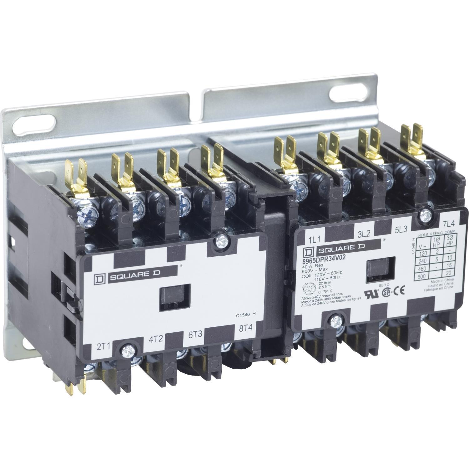 Square D™ 8965DPR44V02 Definite Purpose Contactors AC