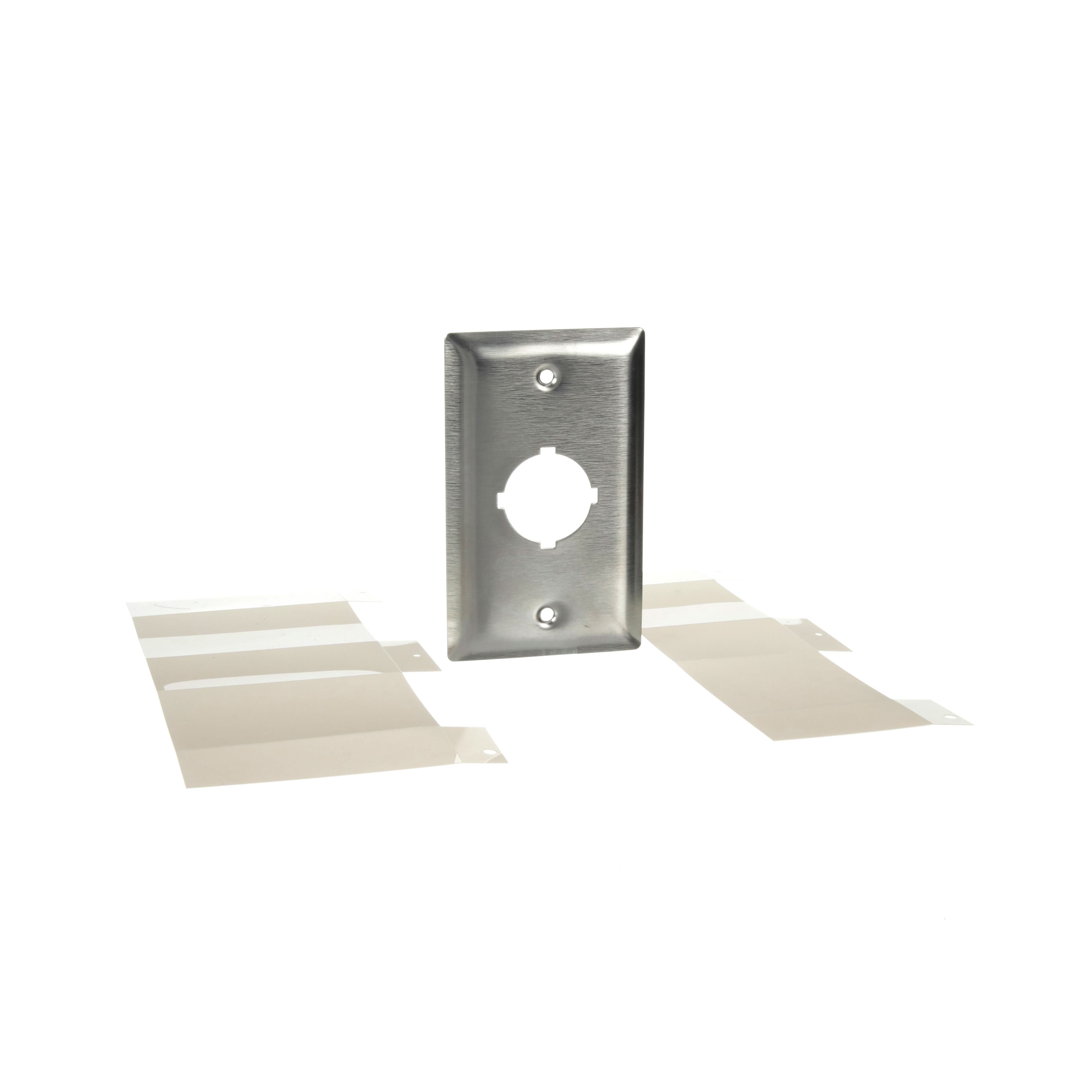 Square D™ Harmony™ 9001K25 Flushplate, For Use With Harmony™ 9001K and 9001SK, 30 mm Type K Indoor and 1-Hole Pushbutton, NEMA 1 Enclosure
