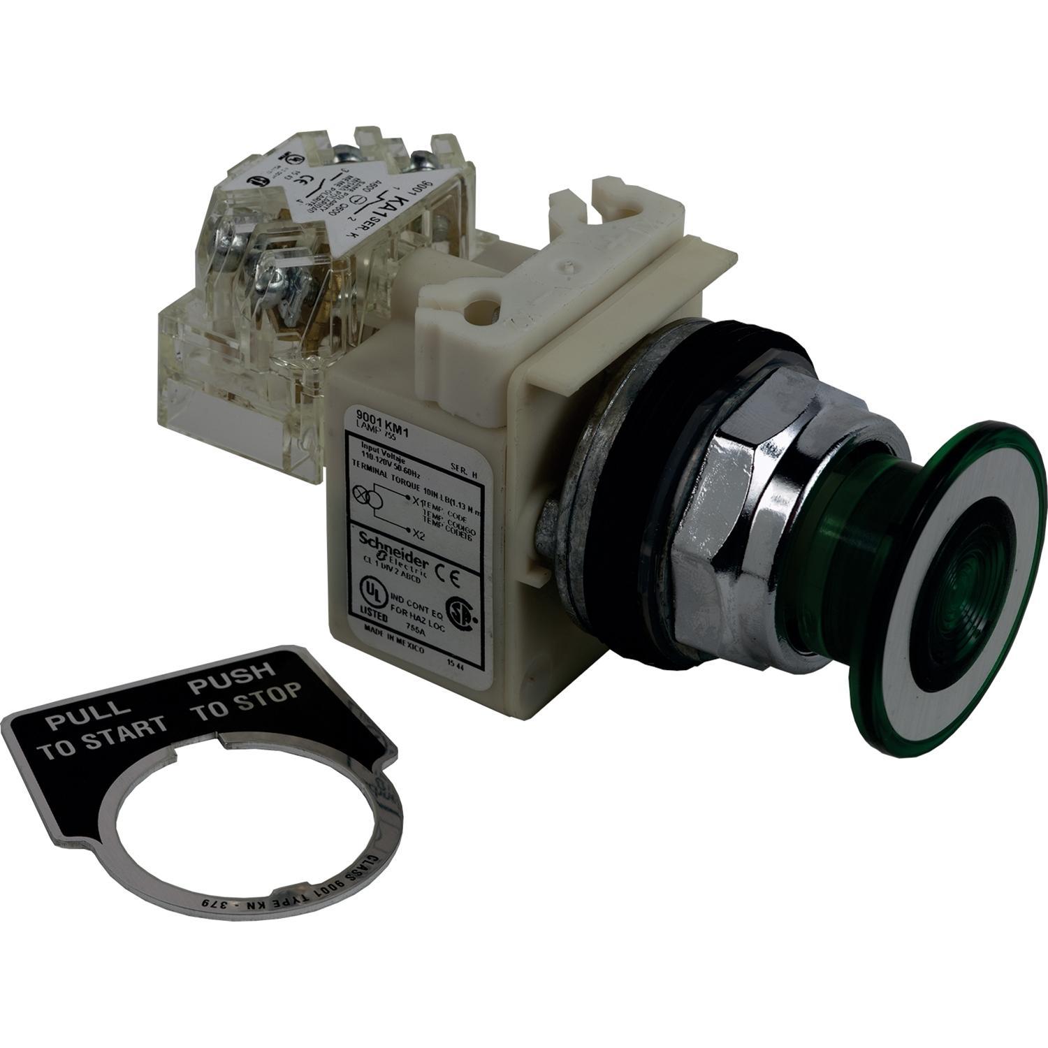 Square D™ 9001KR9P1GH13 Illuminated Pushbuttons