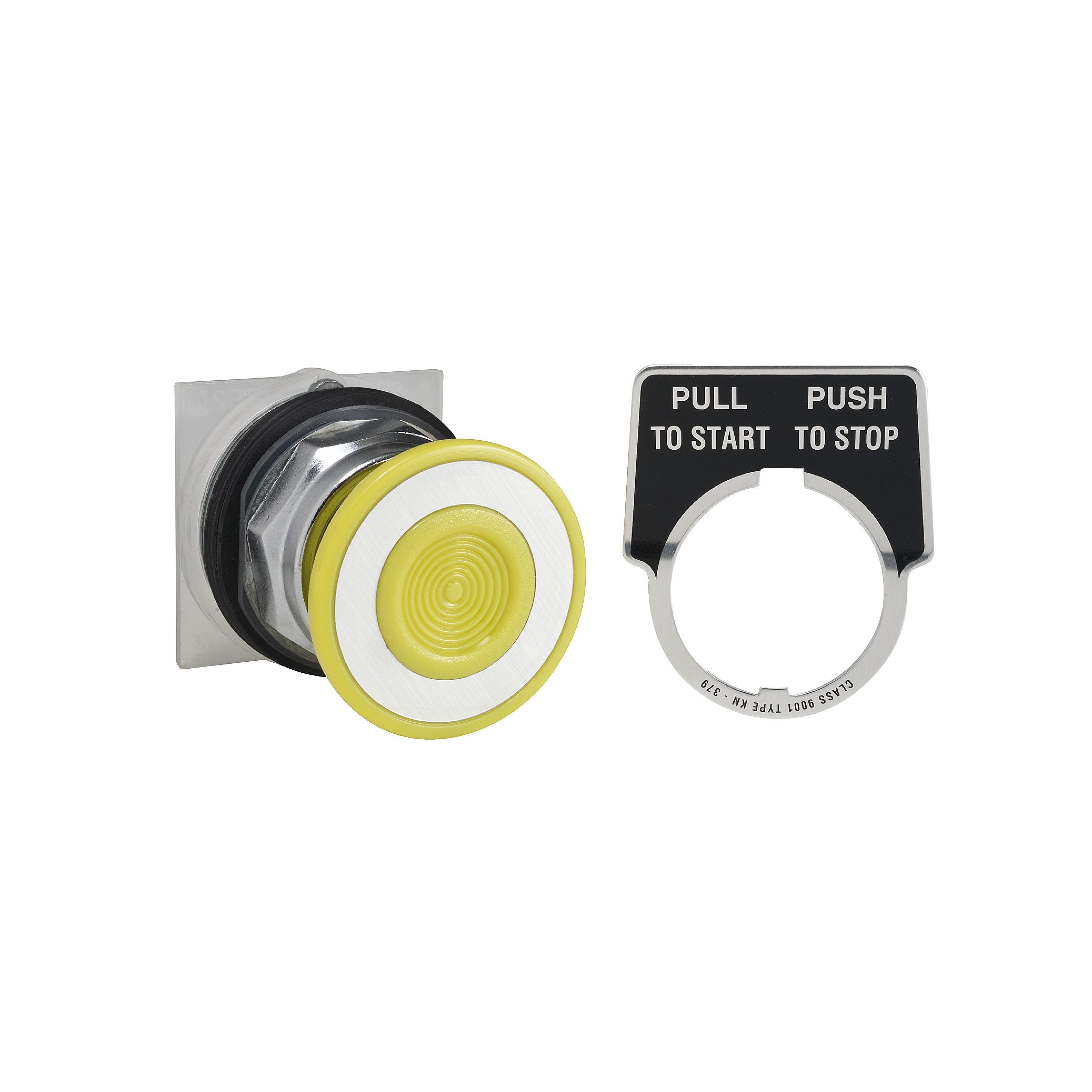 Square D™ 9001KR9Y Non-Illuminated Push-Pull Operators
