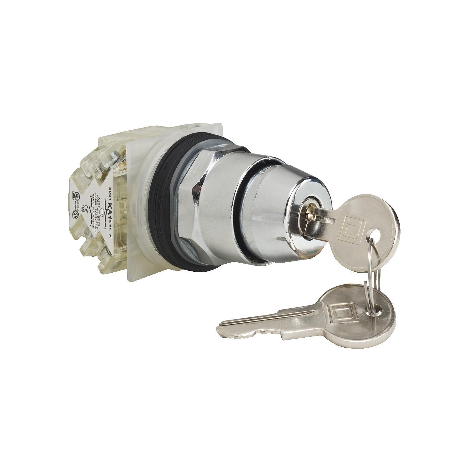 Square D™ 9001KS11K3H2 Non-Illuminated Twist/Key Release Switches