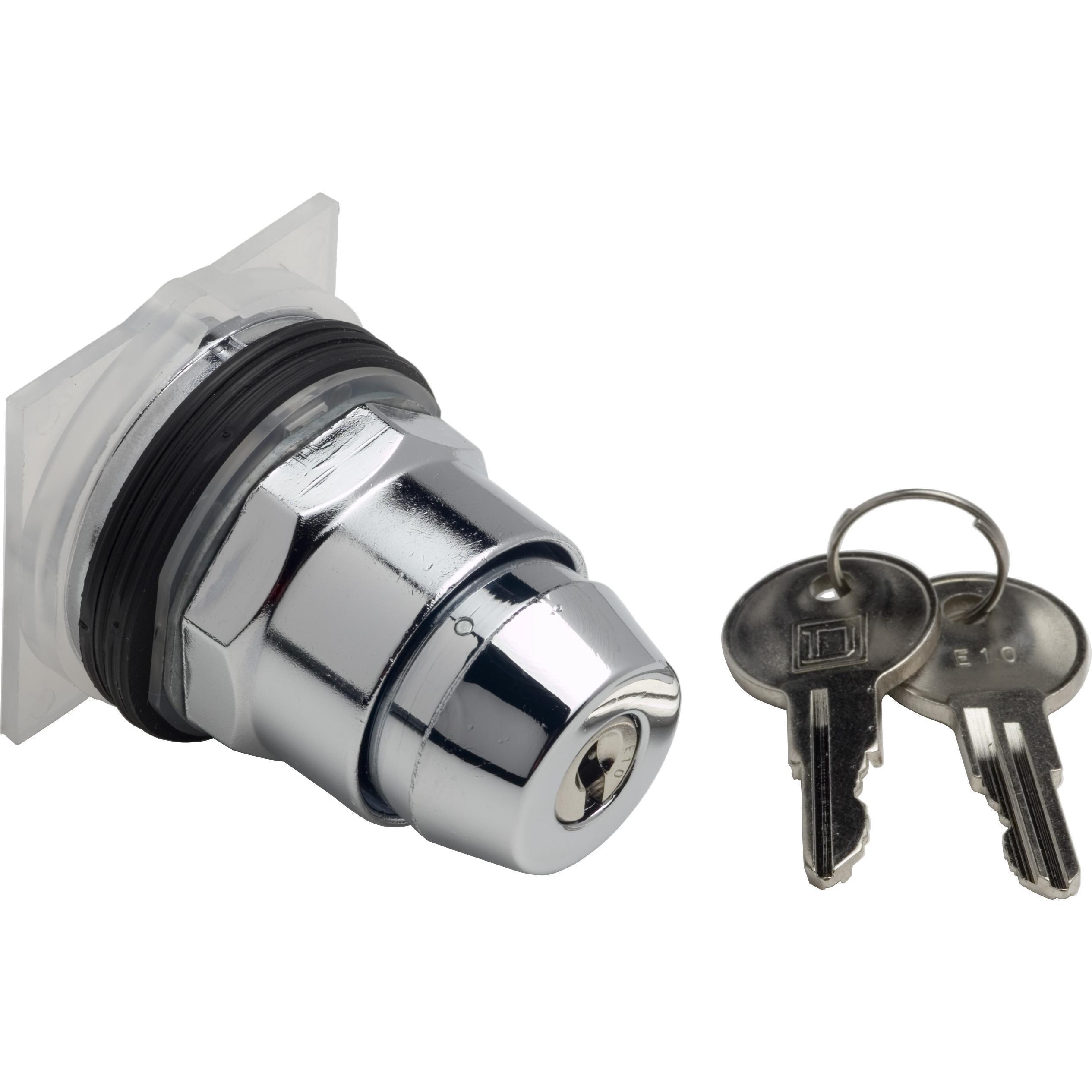 Schneider Electric Harmony 9001KS52K5 Type K Heavy Duty Dusttight/Oiltight/Watertight Round Non-Illuminated Selector Switch, 30 mm, 3 Positions, Black