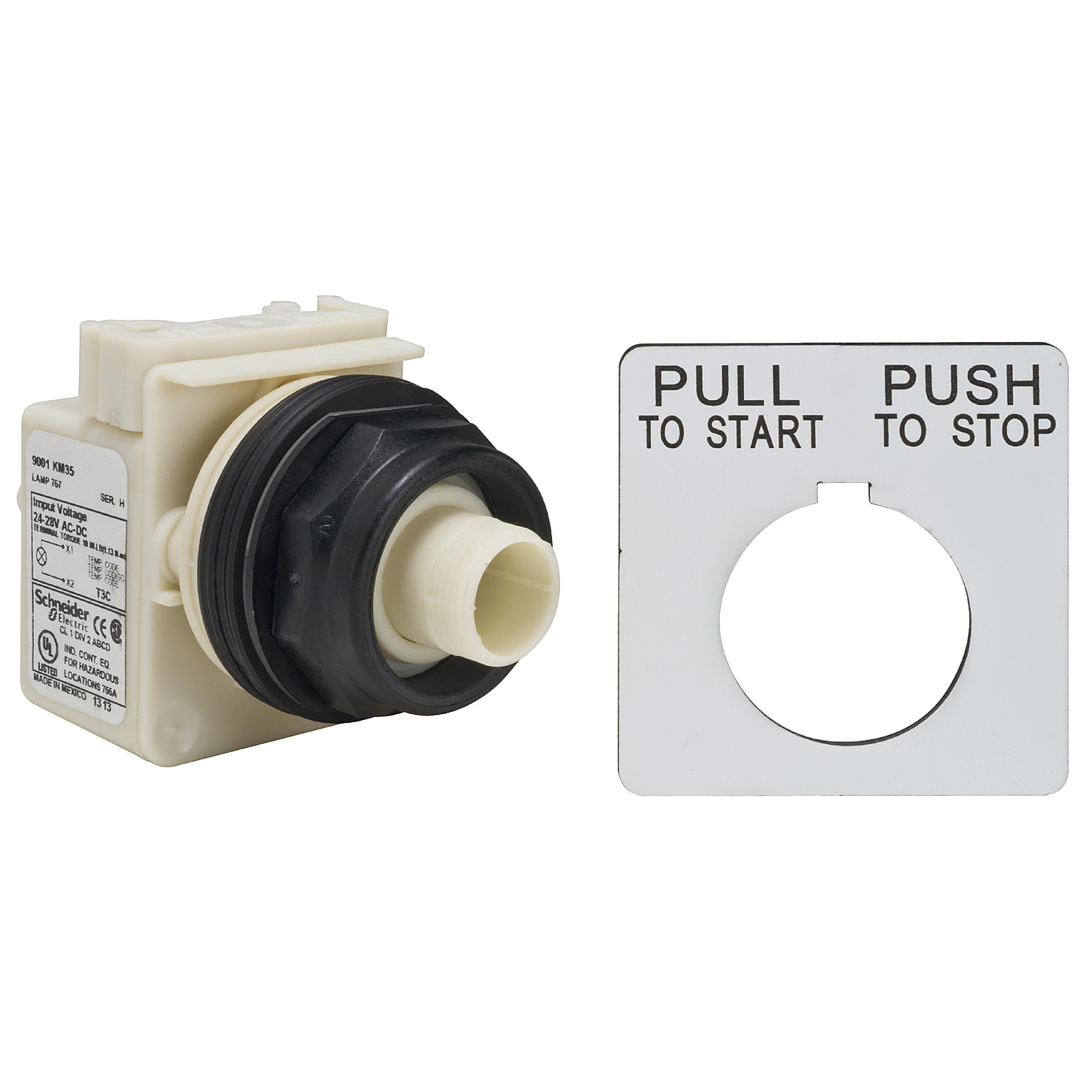 Square D™ 9001SKR9H13 Non-Illuminated Pushbuttons