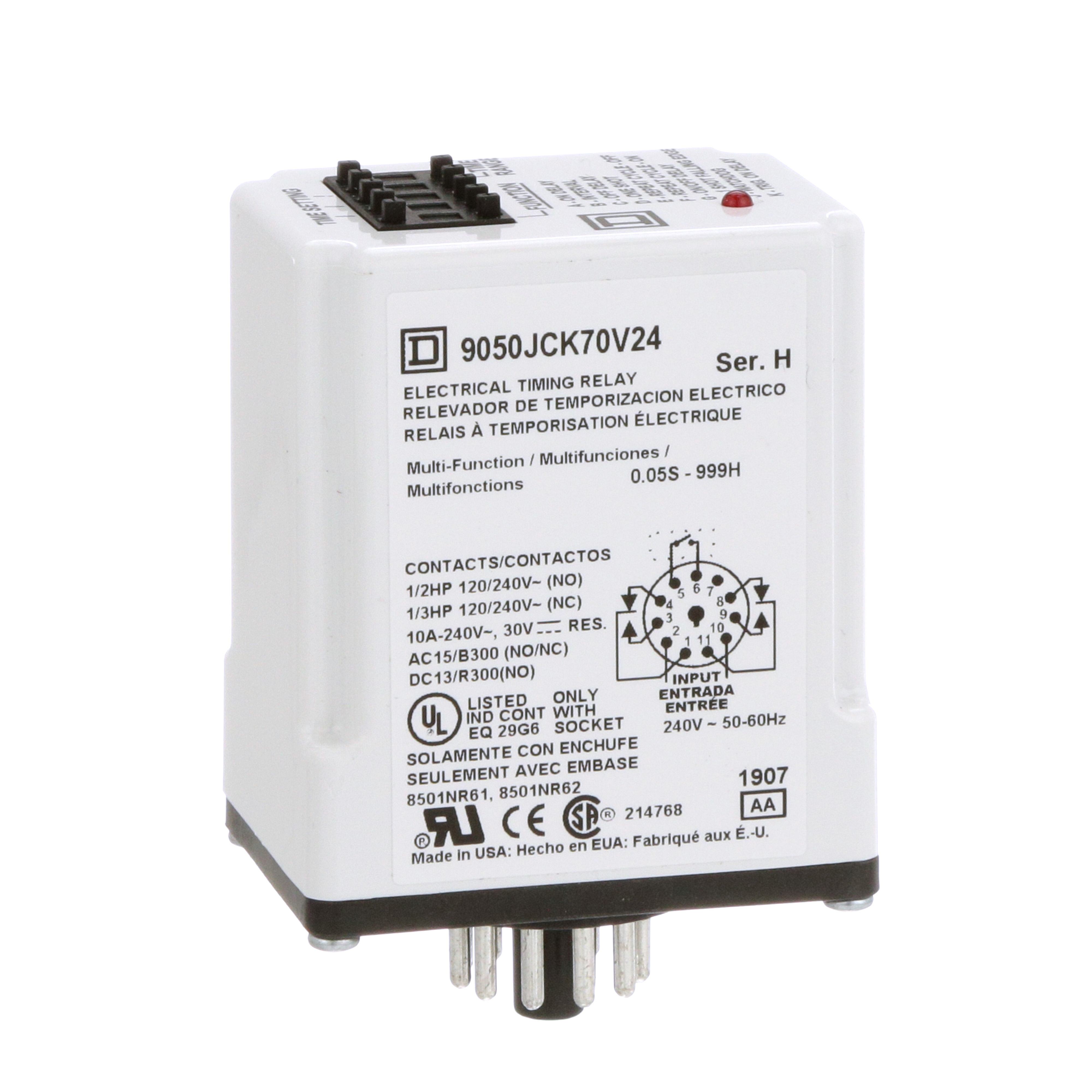 Square D™ 9050JCK70V24 Timing Relays - Fixed Mode Operation
