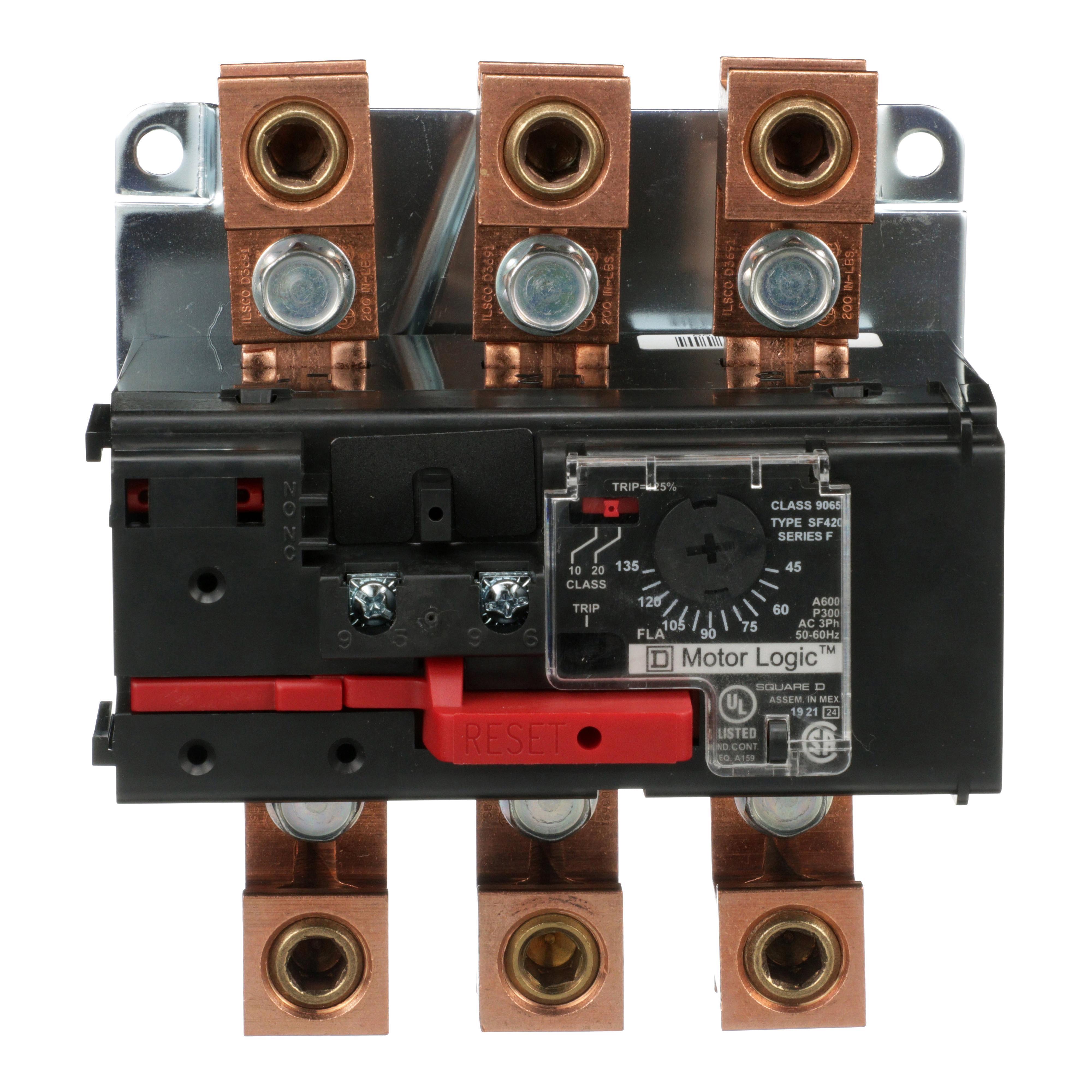 Square D™ 9065SF420 Solid State Thermal Overload Relay, 45/135 A, 600 V AC V Coil
