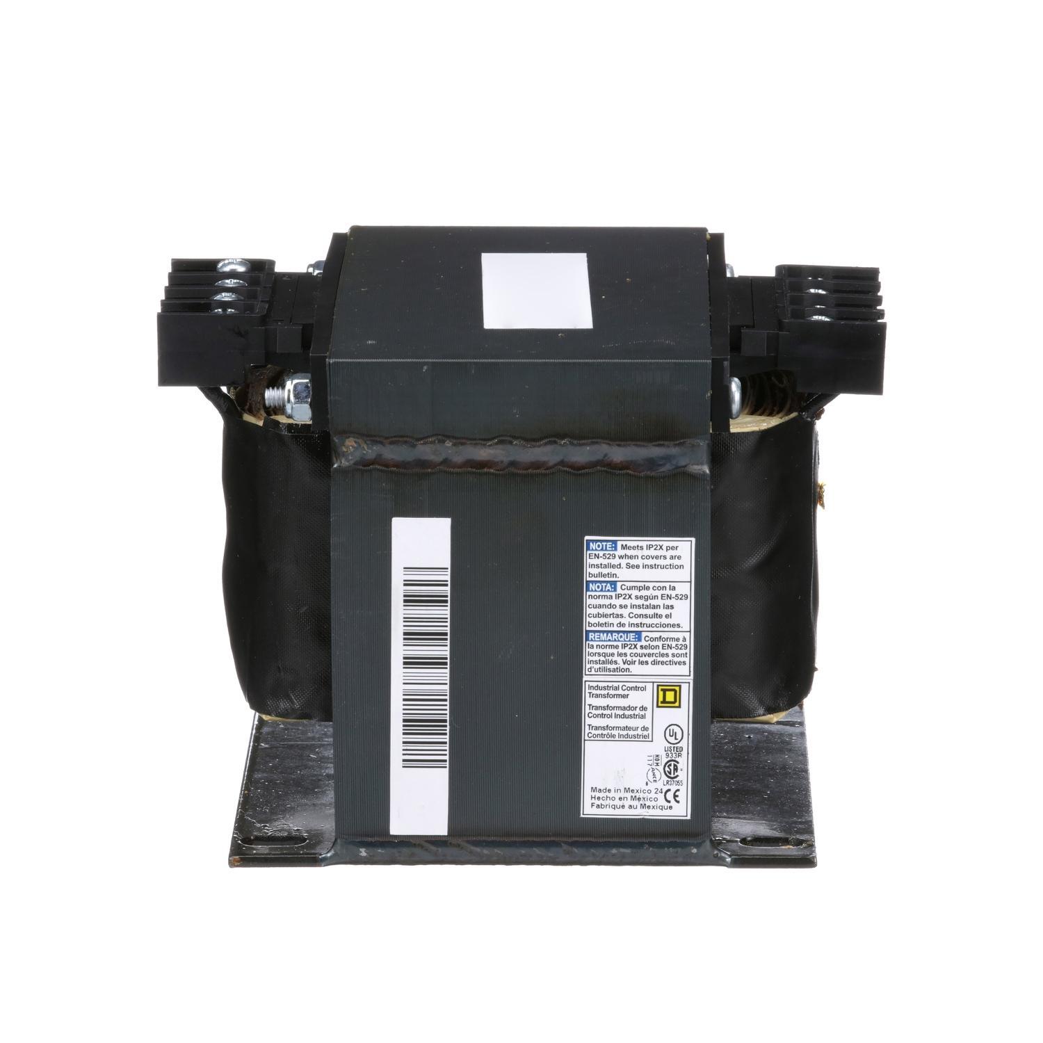 Square D™ 9070T1000D37 Type T Industrial Control Transformer, 550/575/600 V AC Primary, 110/115/120/220/230/240 VAC Secondary, 1000 VA Power Rating, 50/60 Hz, 1 Phase