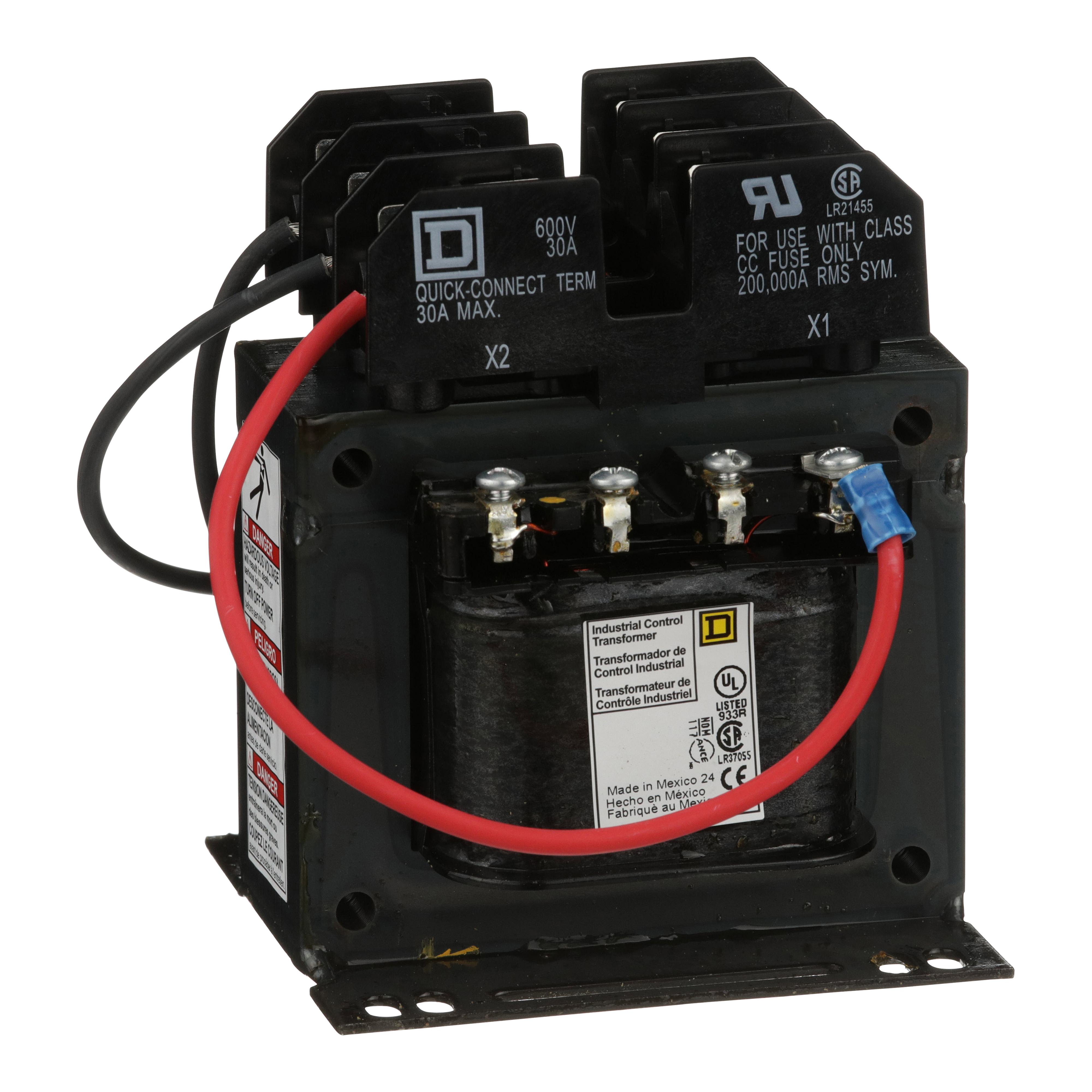 Square D™ 9070TF150D3 Type TF Industrial Control Transformer, 208 V AC Primary, 120 VAC Secondary, 150 VA Power Rating, 50/60 Hz, 1 Phase