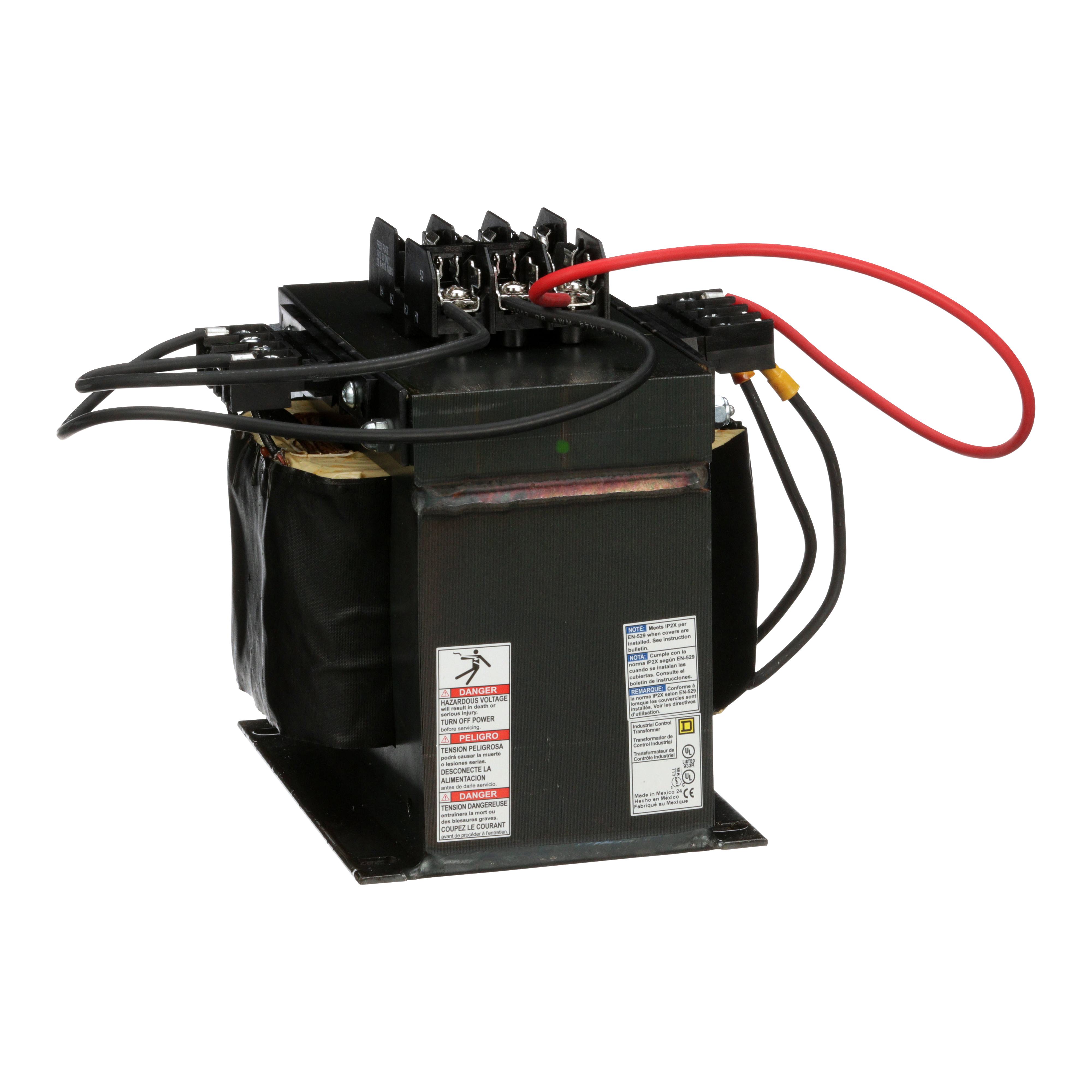 Square D™ 9070TF2000D1 Type TF Industrial Control Transformer, 240 x 480, 230 x 460, 220 x 440 V AC Primary, 110/115/120 VAC Secondary, 2000 VA Power Rating, 50/60 Hz, 1 Phase