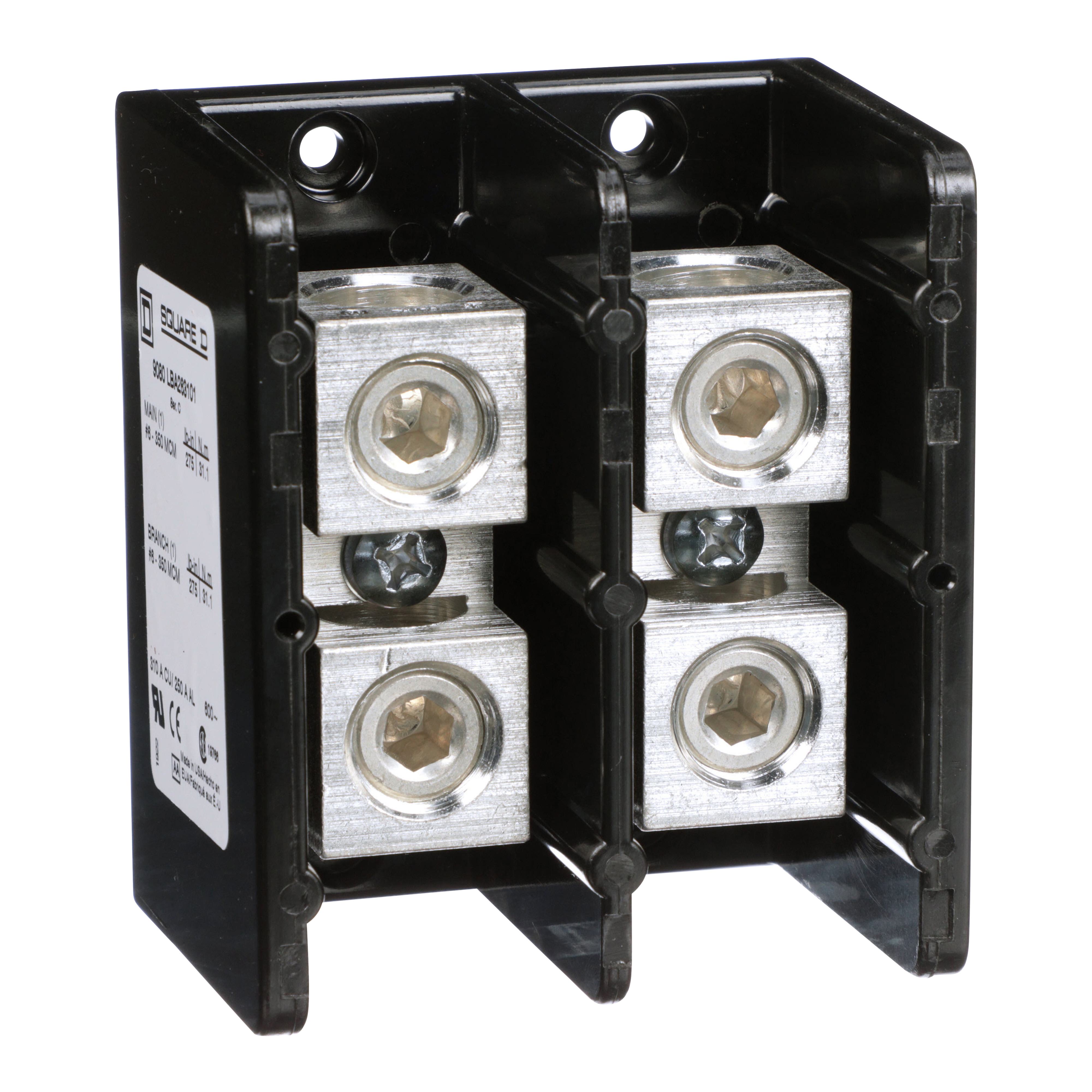 Square D™ 9080LBA263101 Multi-Pole Distribution Blocks