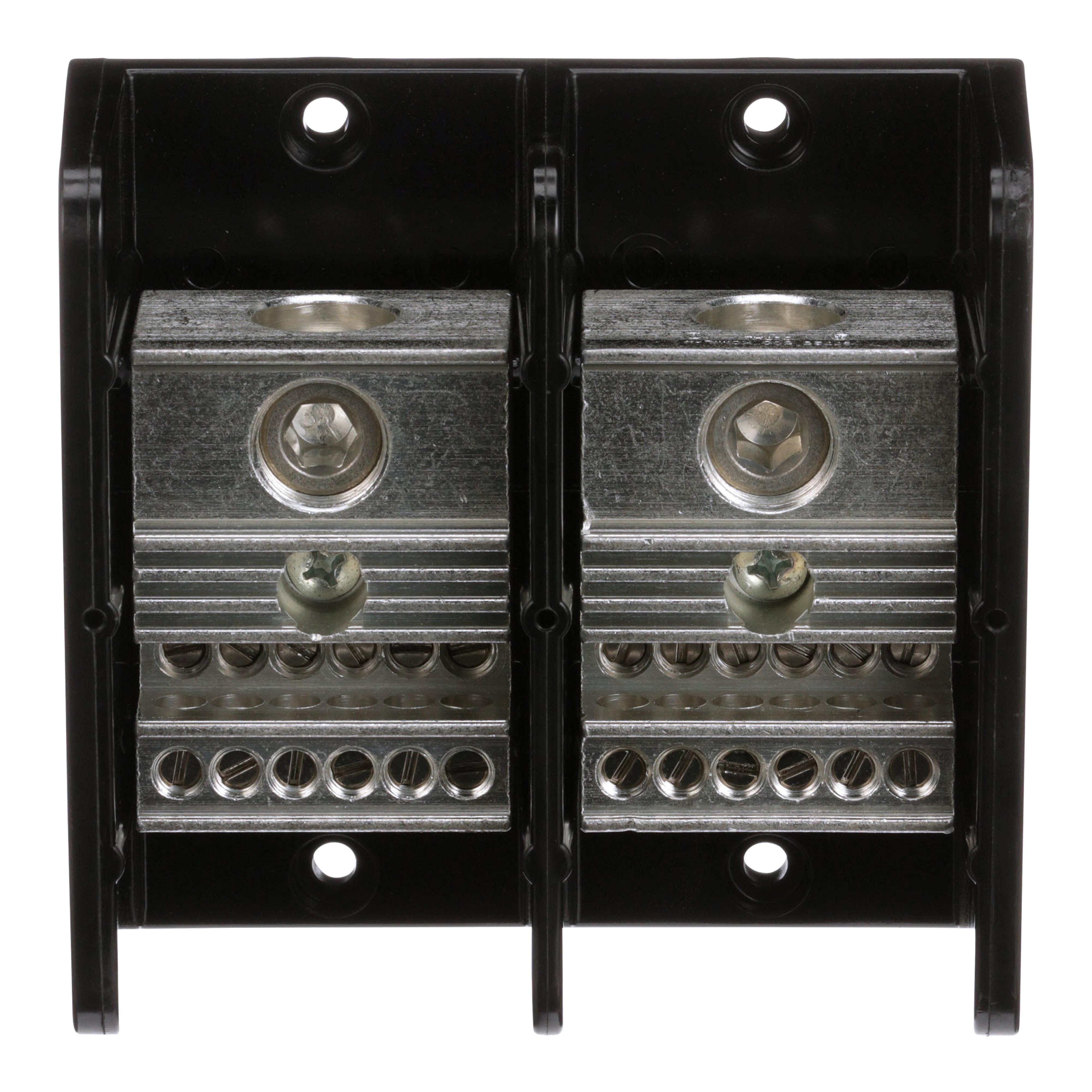 Square D™ Linergy™ 9080LBA265112 Linergy Multi-Pole Power Distribution Block, 600 V AC/DC, 310/380 A, 2 Poles, 14 to 2 AWG, 4 AWG to 500 kcmil Wire, Phenolic