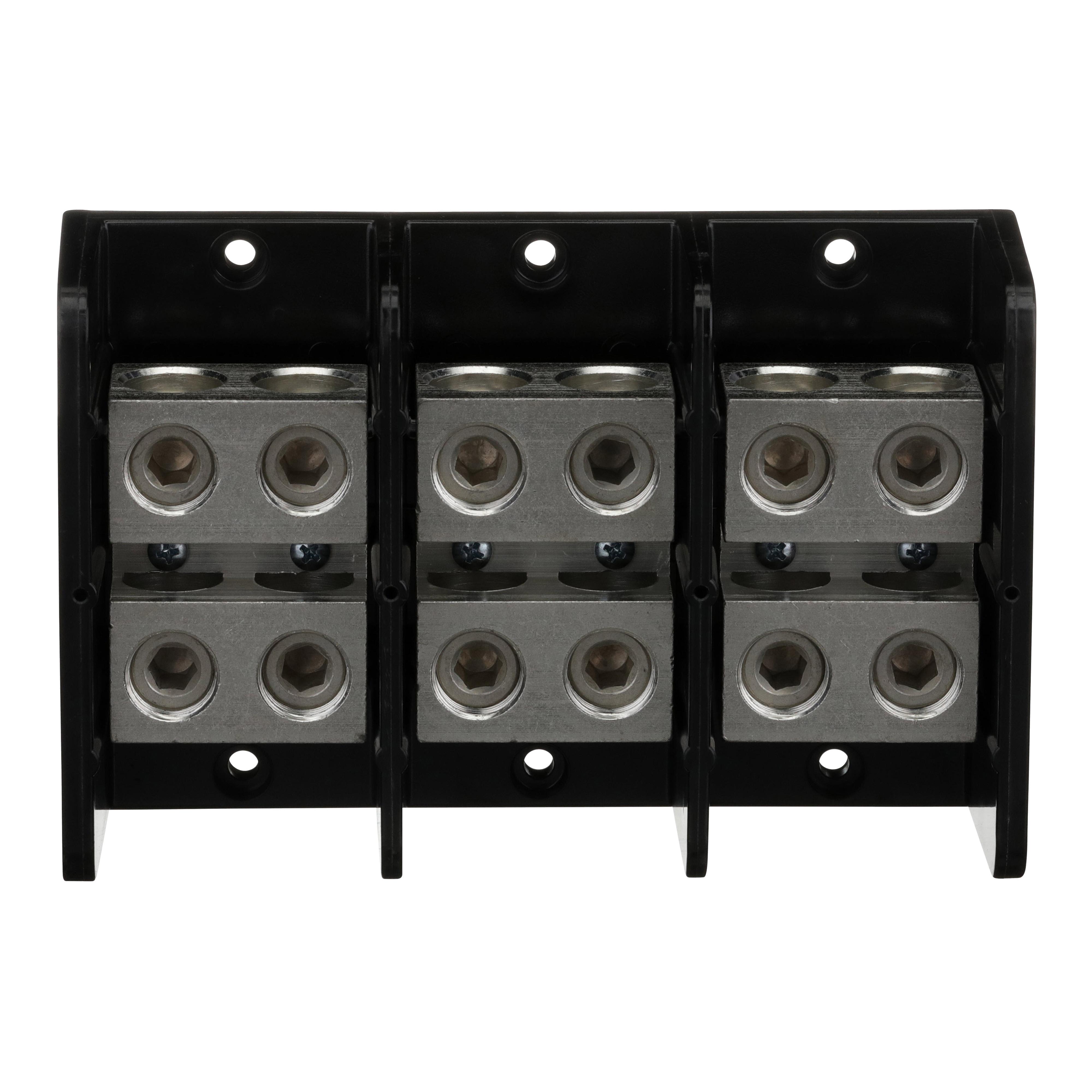 Square D™ TeSys® Linergy™ 9080LBA3652021 General Purpose Linergy Standard Multi-Pole Power Distribution Block, 600 V AC/DC, 620/760 A, 3 Poles, (2) 4 AWG to 500 kcmil Wire, Phenolic