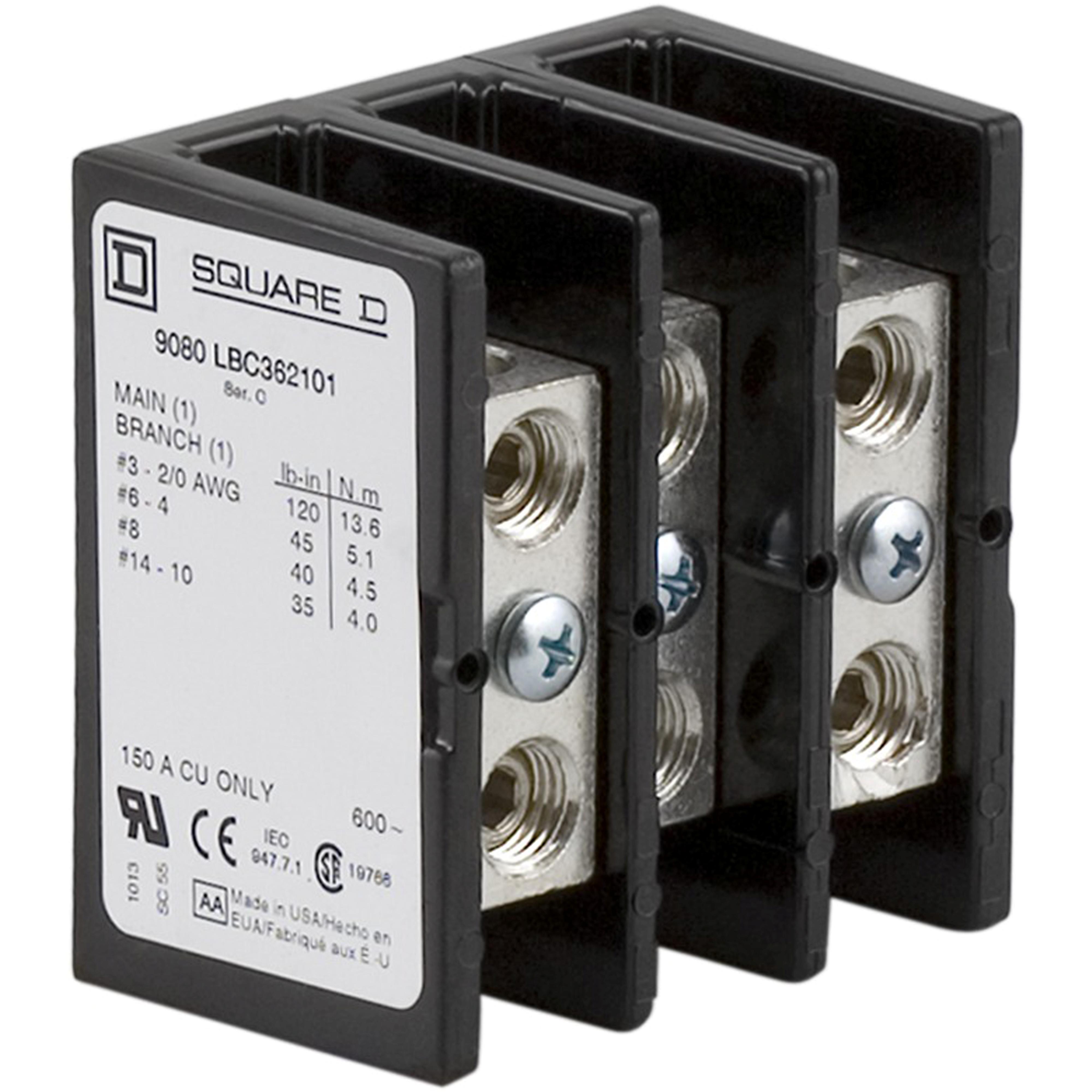 Square D™ 9080LBC362101 Multi-Pole Distribution Blocks