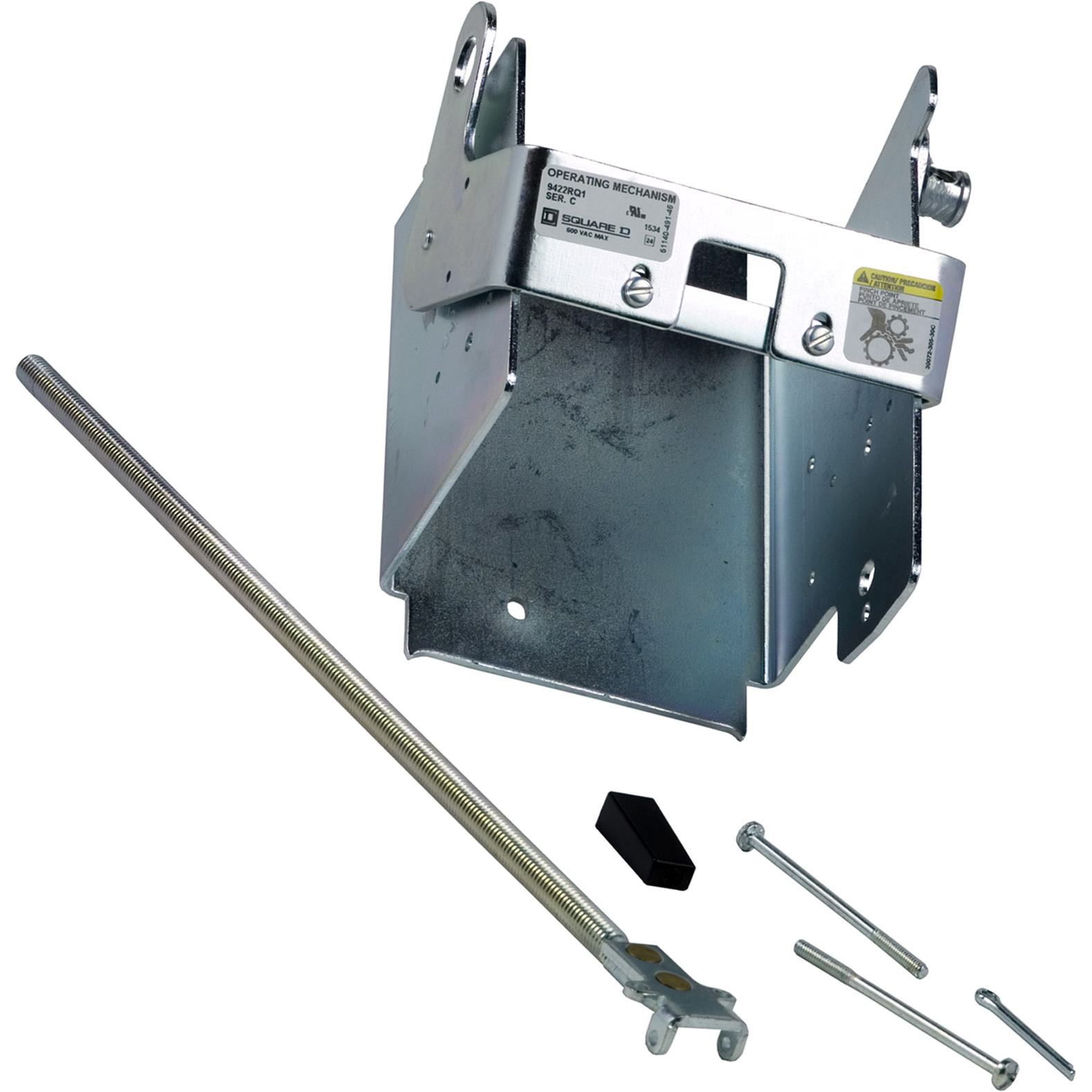Square D™ 9422RB1 Operating Mechanism, Variable Depth Handle Handle/Operation, Flange Handle Mounting, For Use With Square D™ PowerPact™ 2/3-Pole 125 A B Frame Molded Case Circuit Breaker, Class 9422 Handle Mechanism