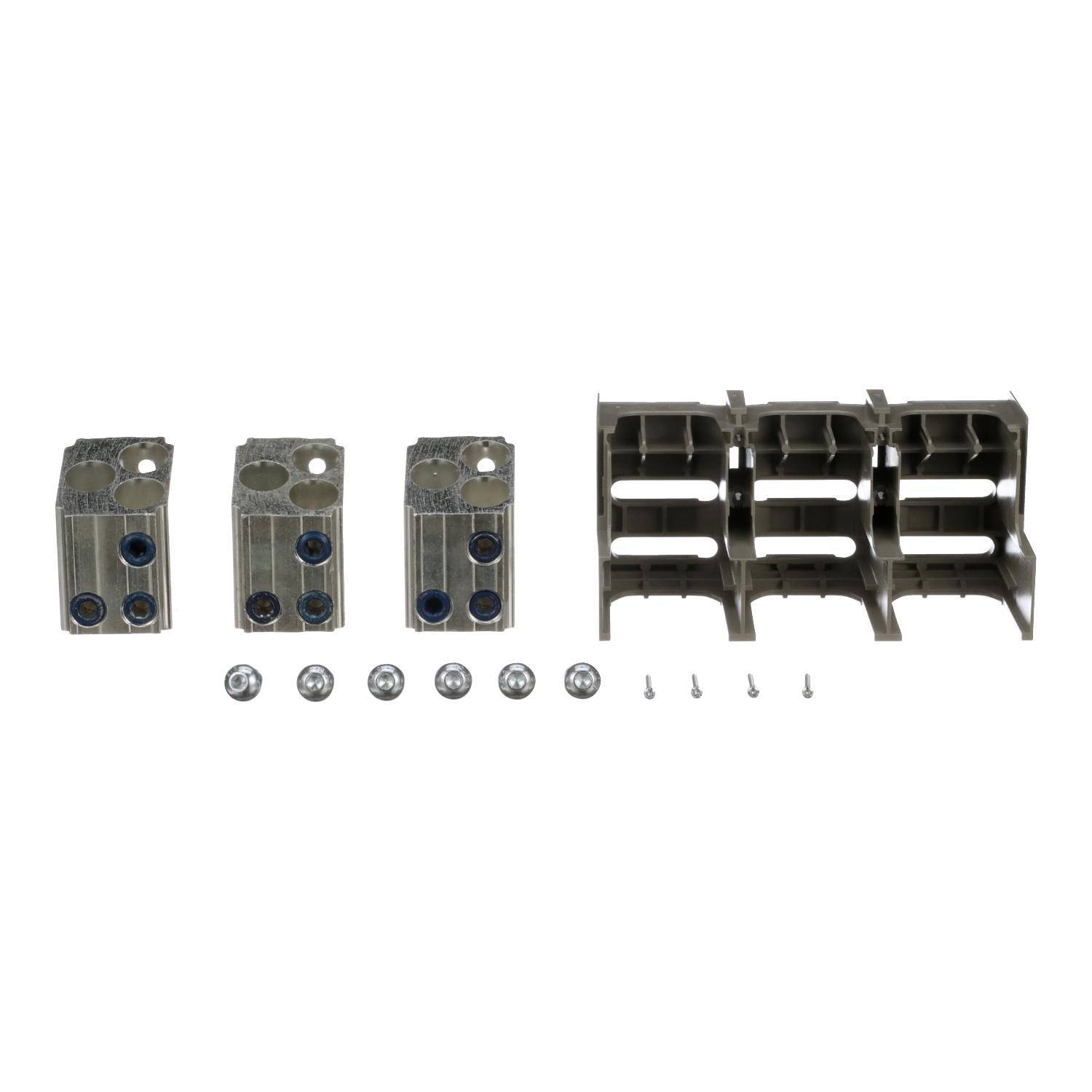 Square D™ AL1200P7KU Mechanical Lug Kit, 3/0 AWG to 750 kcmil, For Use With PowerPact™ P-Frame Molded Circuit Breaker