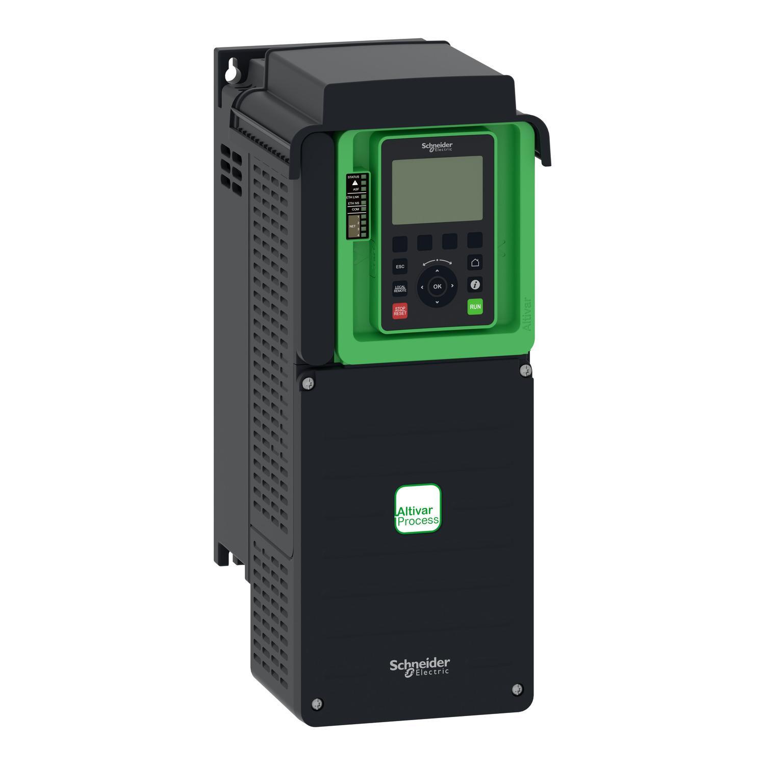 Schneider Electric Square D™ ATV630U55M3 Altivar™ Process 630 3-Phase Type 1 Standard AC Variable Speed Drive, 230 V AC, 13/15.1/17.1/20.2 A, 5 hp, 7-1/2 hp, 6.81 in W x 9.09 in D