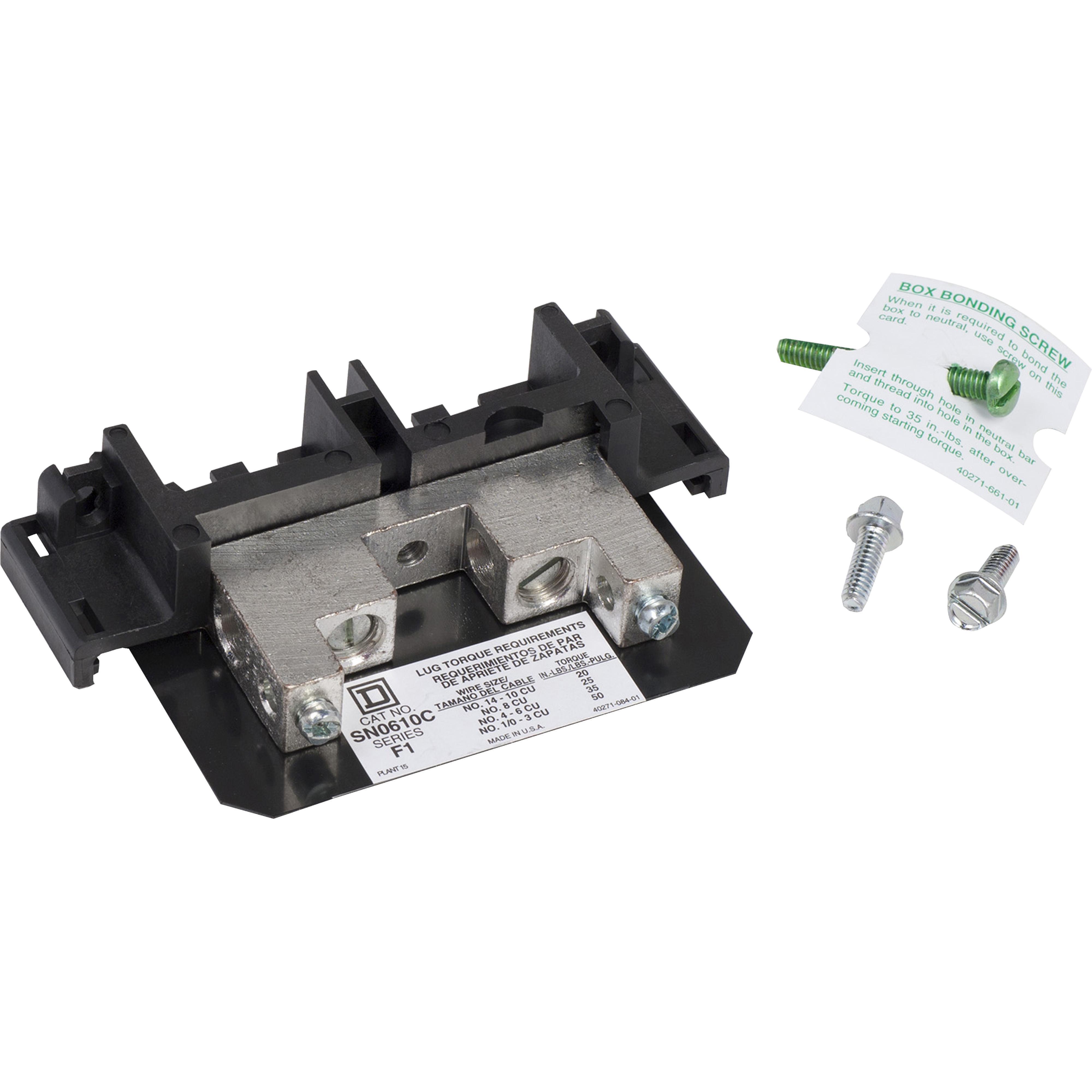 Square D™ CSN0610C Switch Ground & Neutral Components