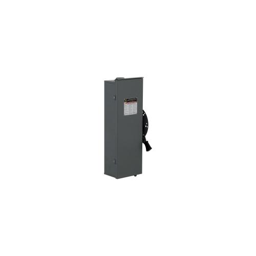 Square D™ DTU361RB DT Series Double Throw Non-Fusible Iceproof Rainproof Sleetproof Safety Switch, 600 V AC/DC, 30 A, 10 hp, 15 hp, 30 hp, 3 Form C 3PDT Contact, 3 Poles