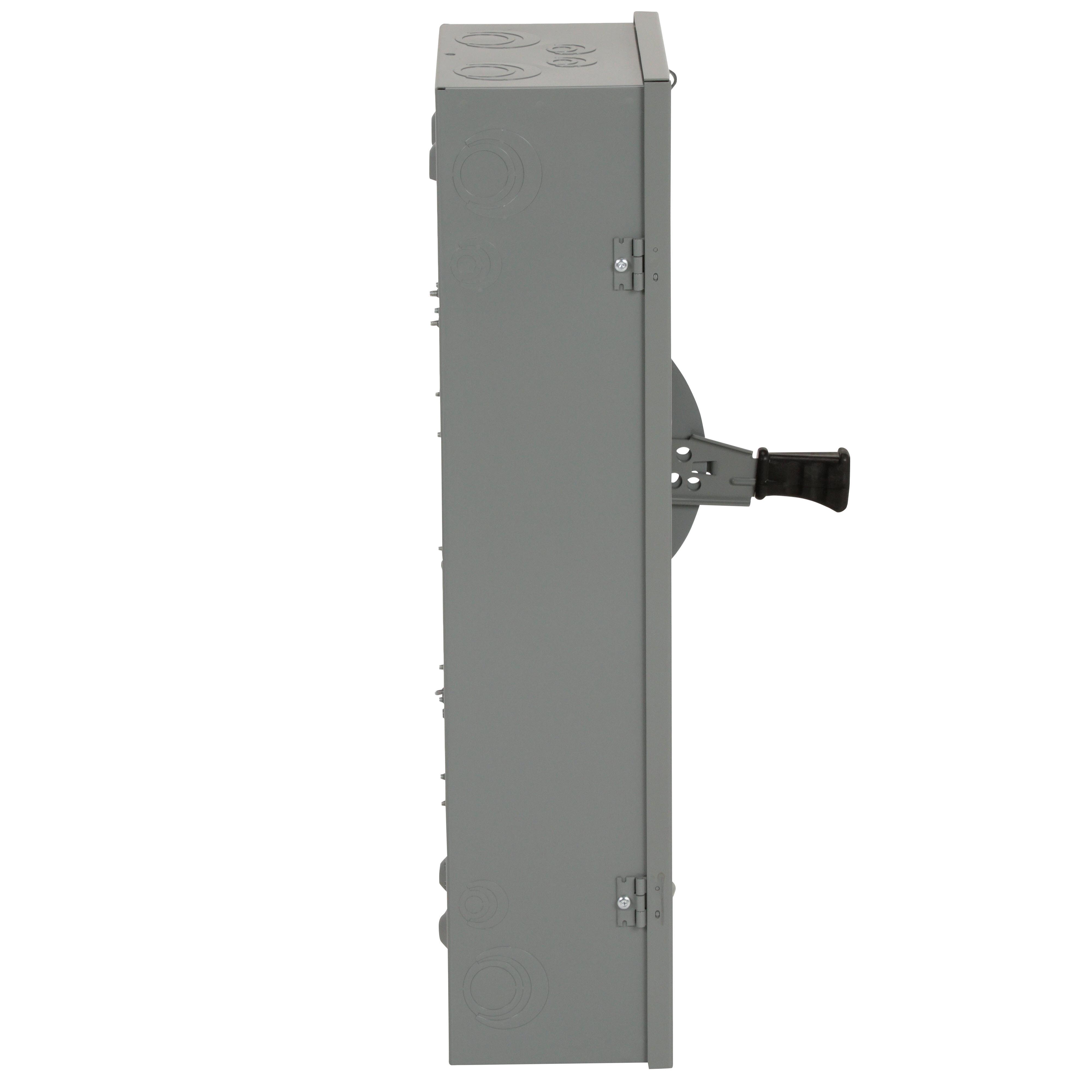 Square D™ DTU362 DT Series Double Throw General Purpose Non-Fusible Safety Switch, 600 V AC/DC, 60 A, 30 hp, 60 hp, 3 Form C 3PDT Contact, 3 Poles
