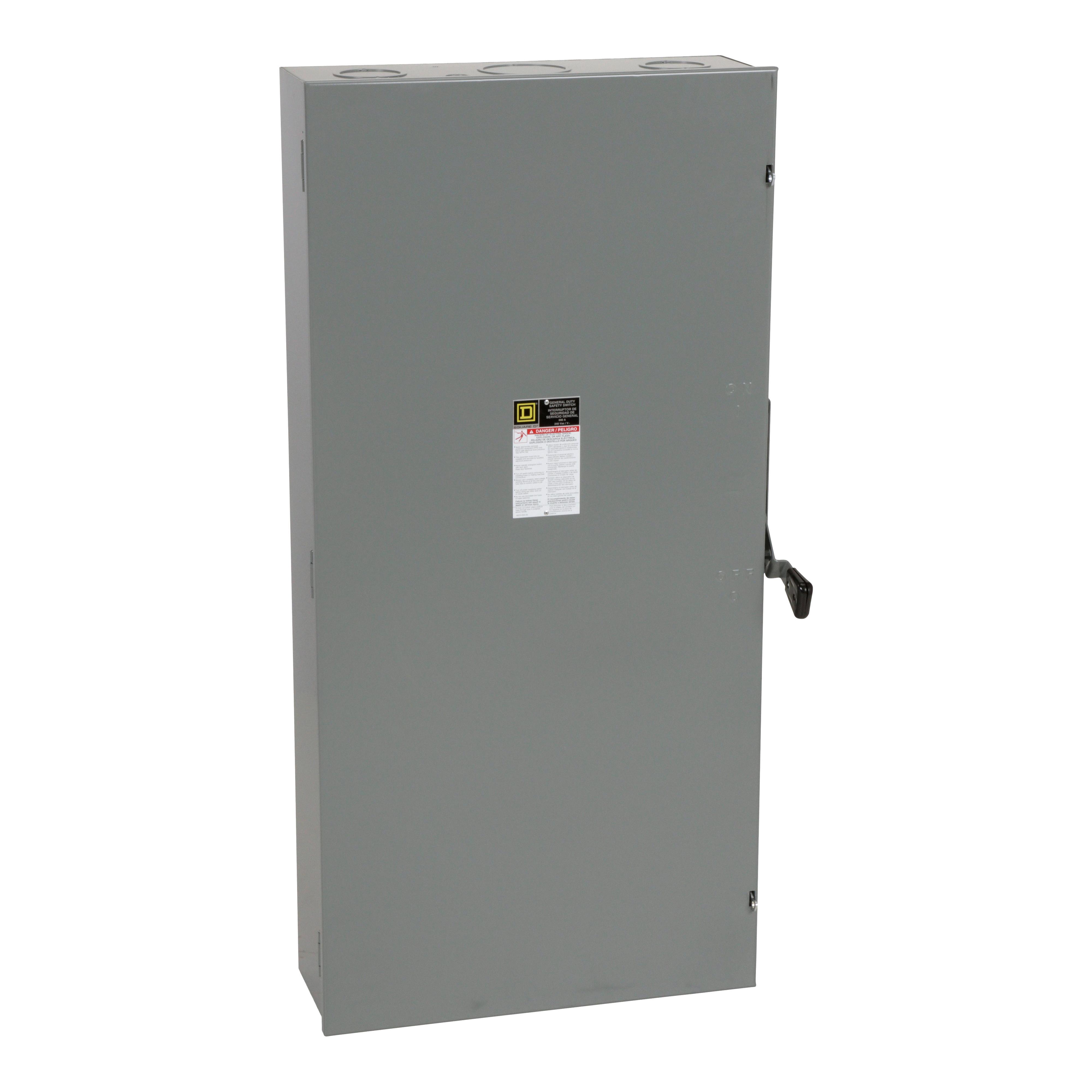 Square D™ DU326 E3 Series Non-Fusible Single Throw Safety Switch, 240 V AC, 600 A, 150 hp, 3PST Contact, 3 Poles