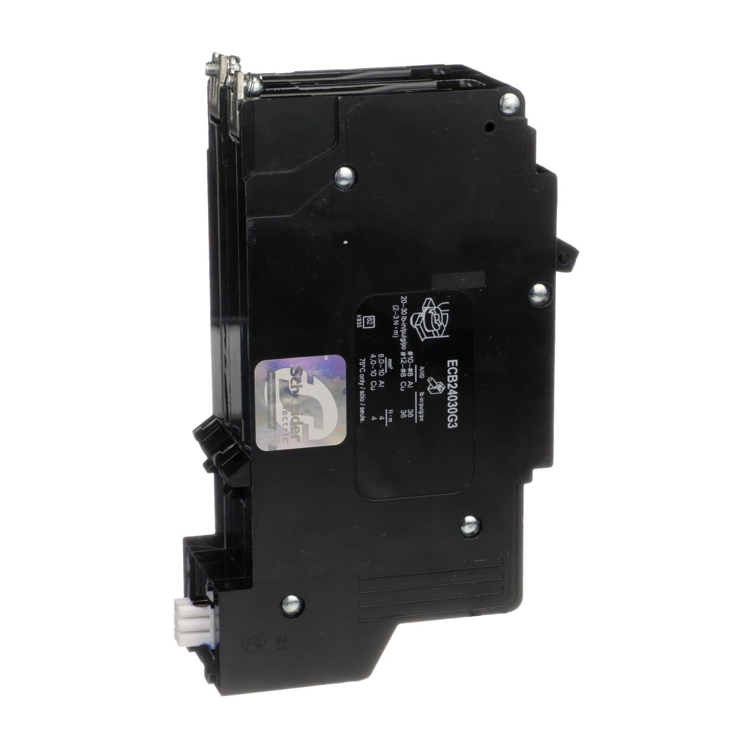 Square D™ Powerlink™ G3 ECB24030G3 Type ECB-G3 Molded Case Circuit Breaker, 480/277 V AC, 30 A, 14/65 kA Interrupt, 2 Poles, Thermal Magnetic Trip