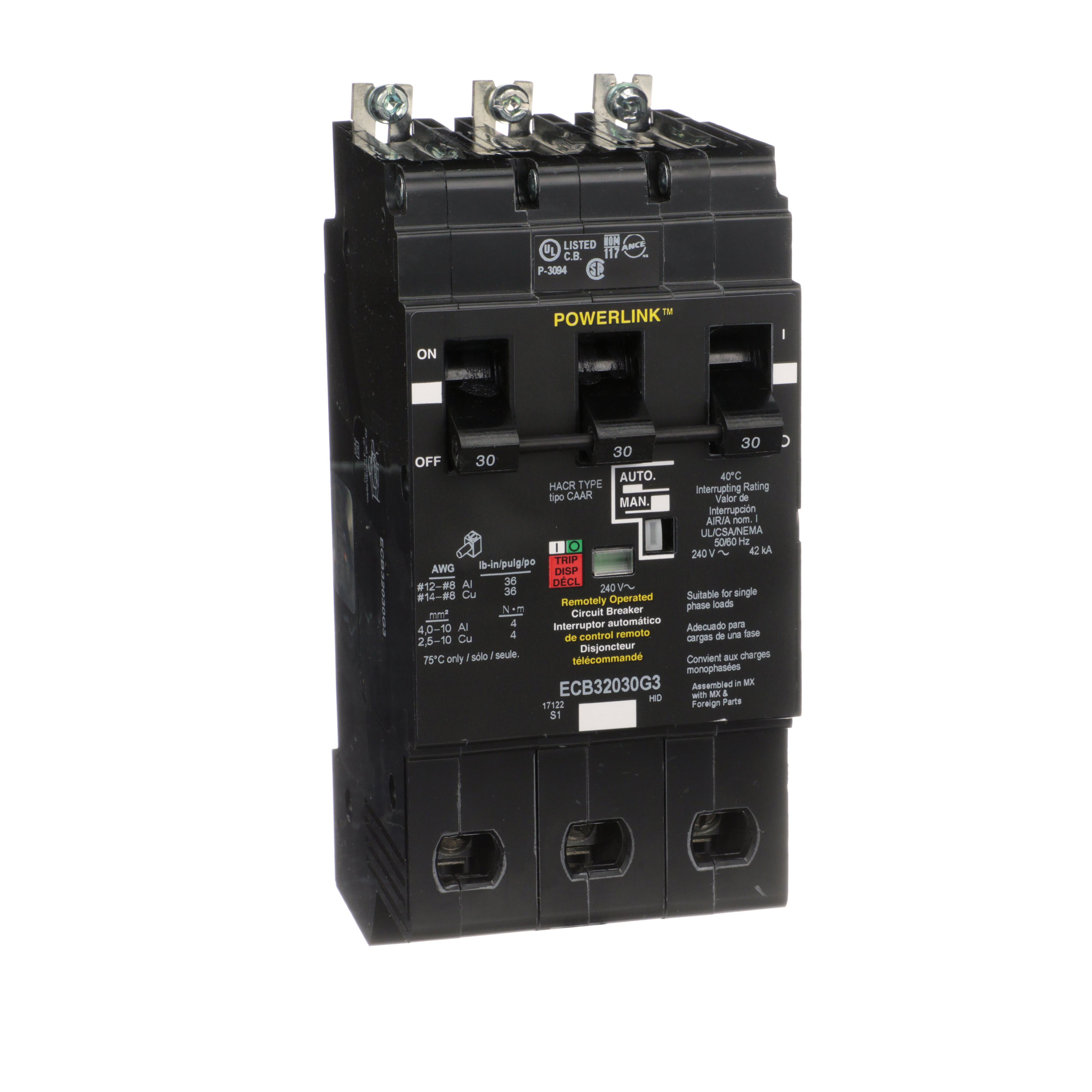 Square D™ ECB32030G3 Lighting Panel Circuit Breakers