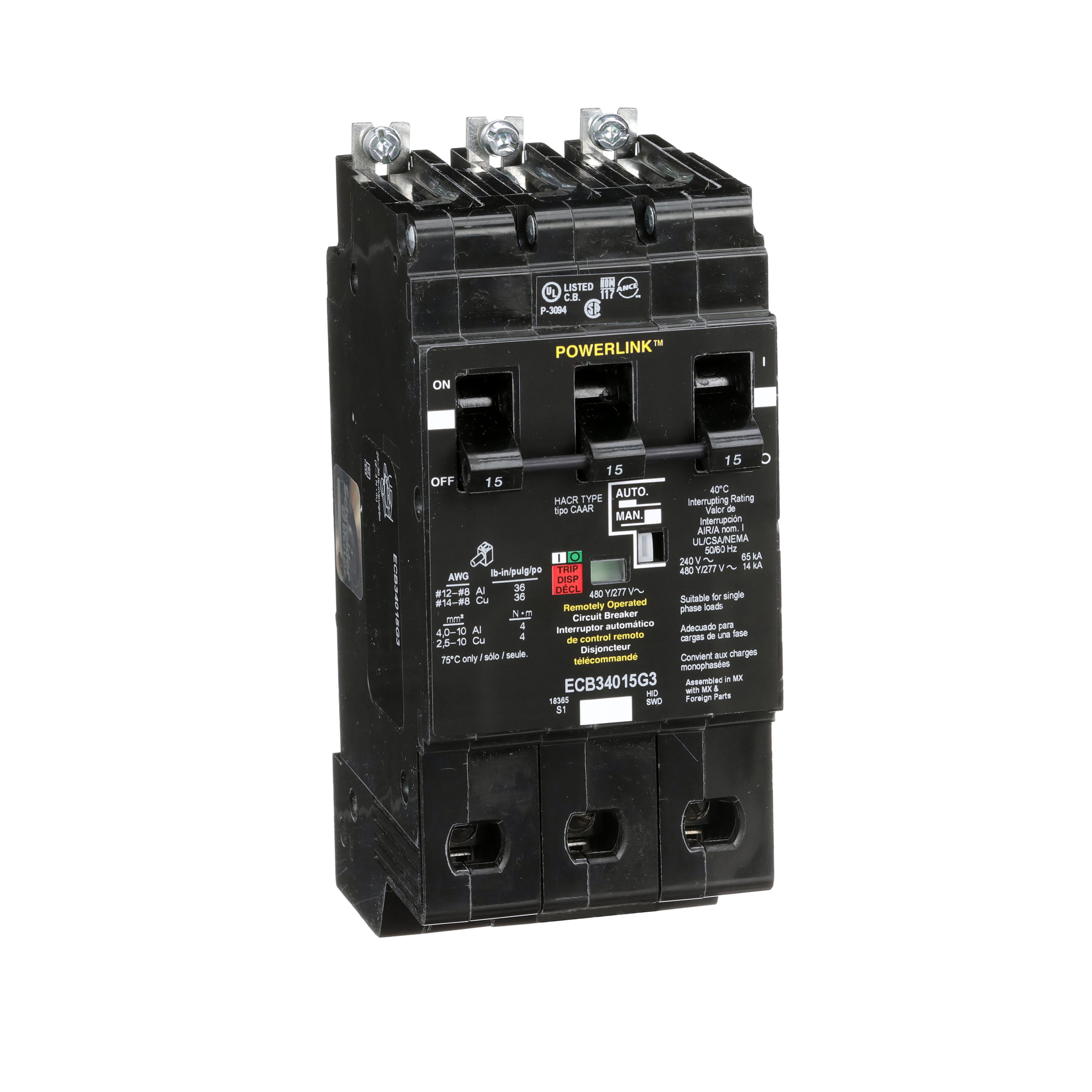 Square D™ ECB34015G3 Lighting Panel Circuit Breakers