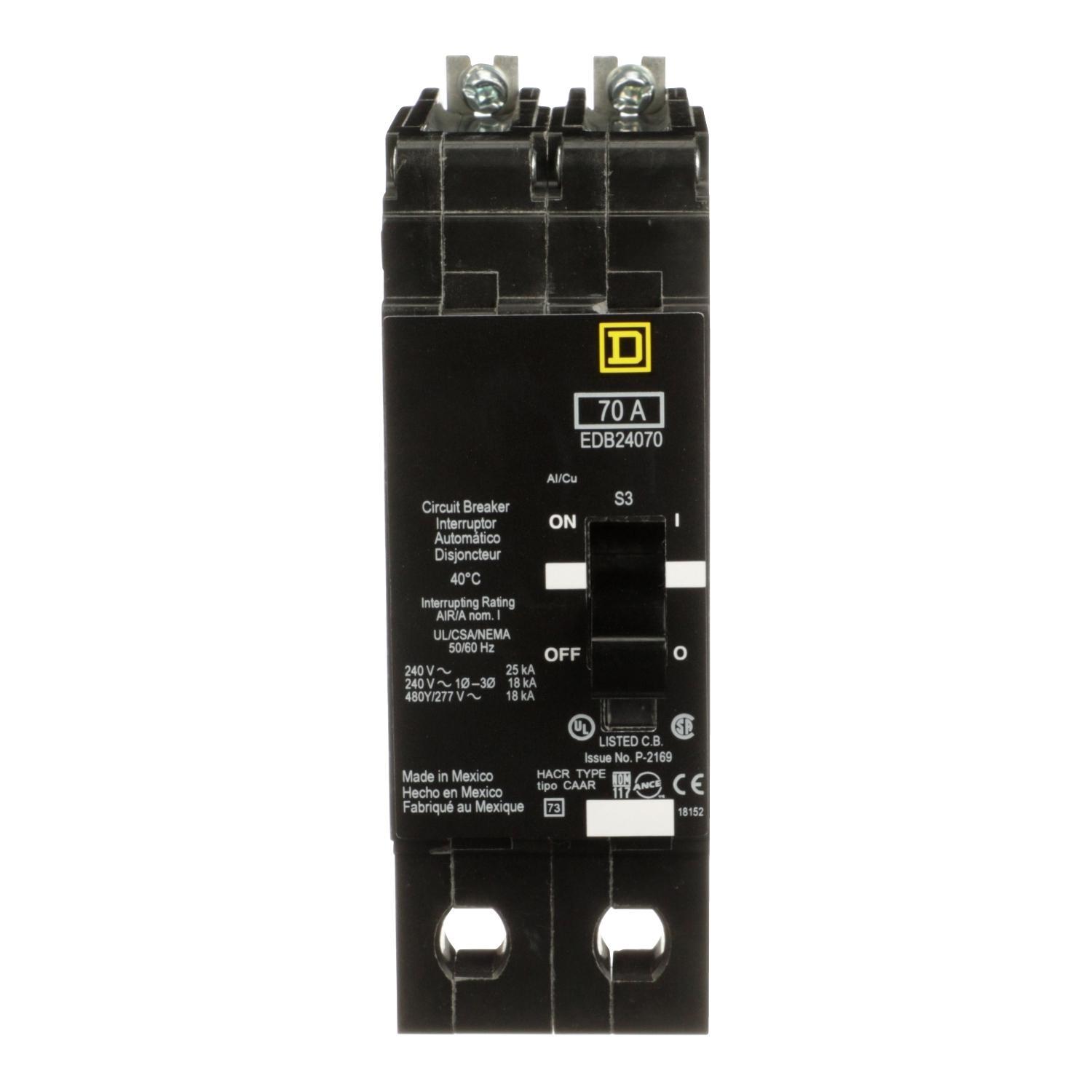 Square D™ EDB24070 Miniature Circuit Breakers