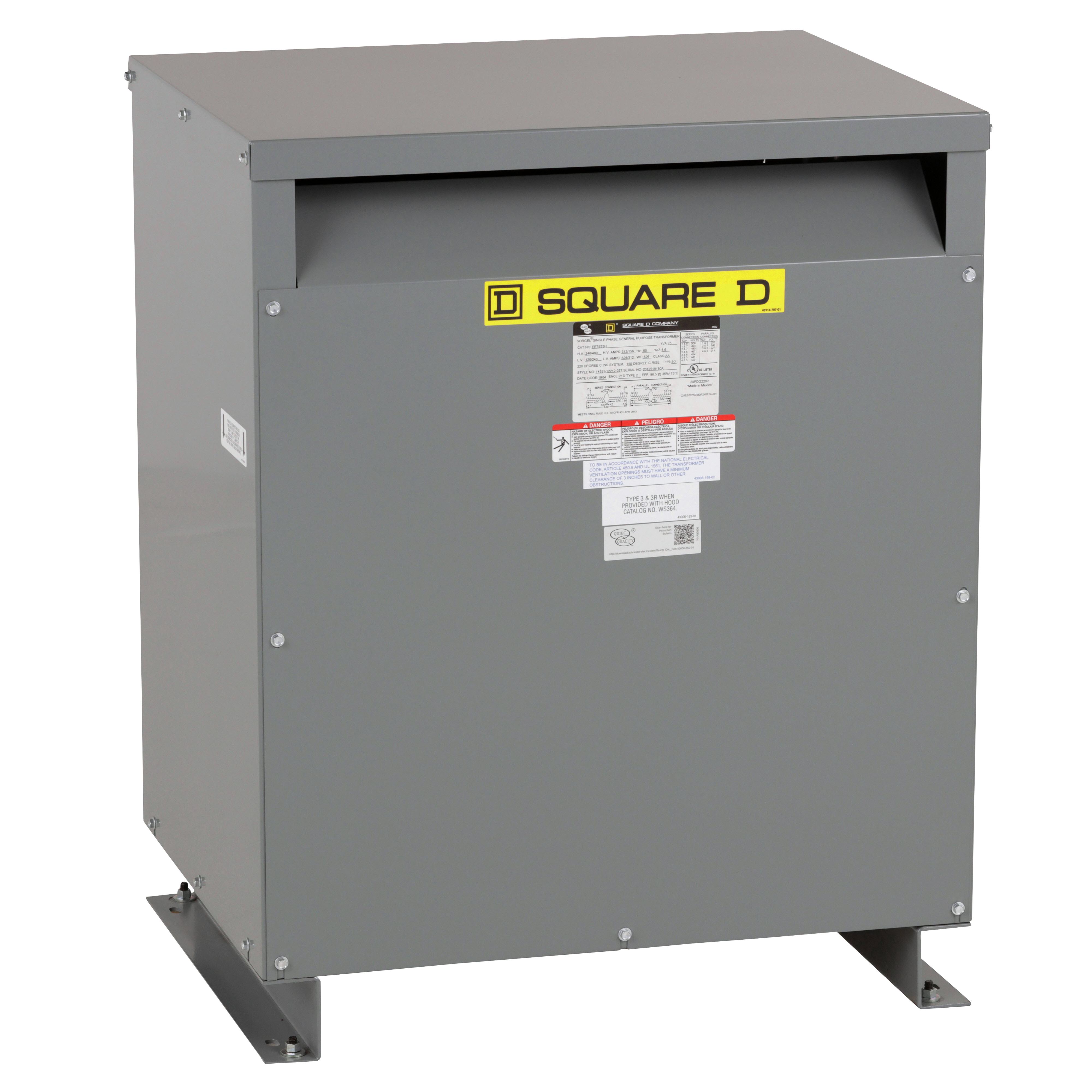 Square D™ EE75S3H General Purpose - Multi-Use Transformers