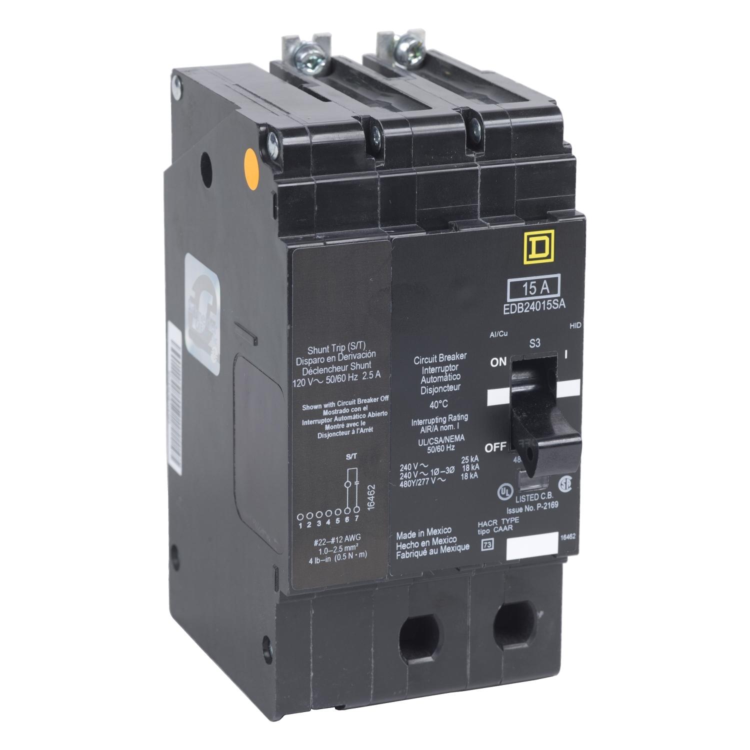 Square D™ EDB24100SA Miniature Circuit Breakers