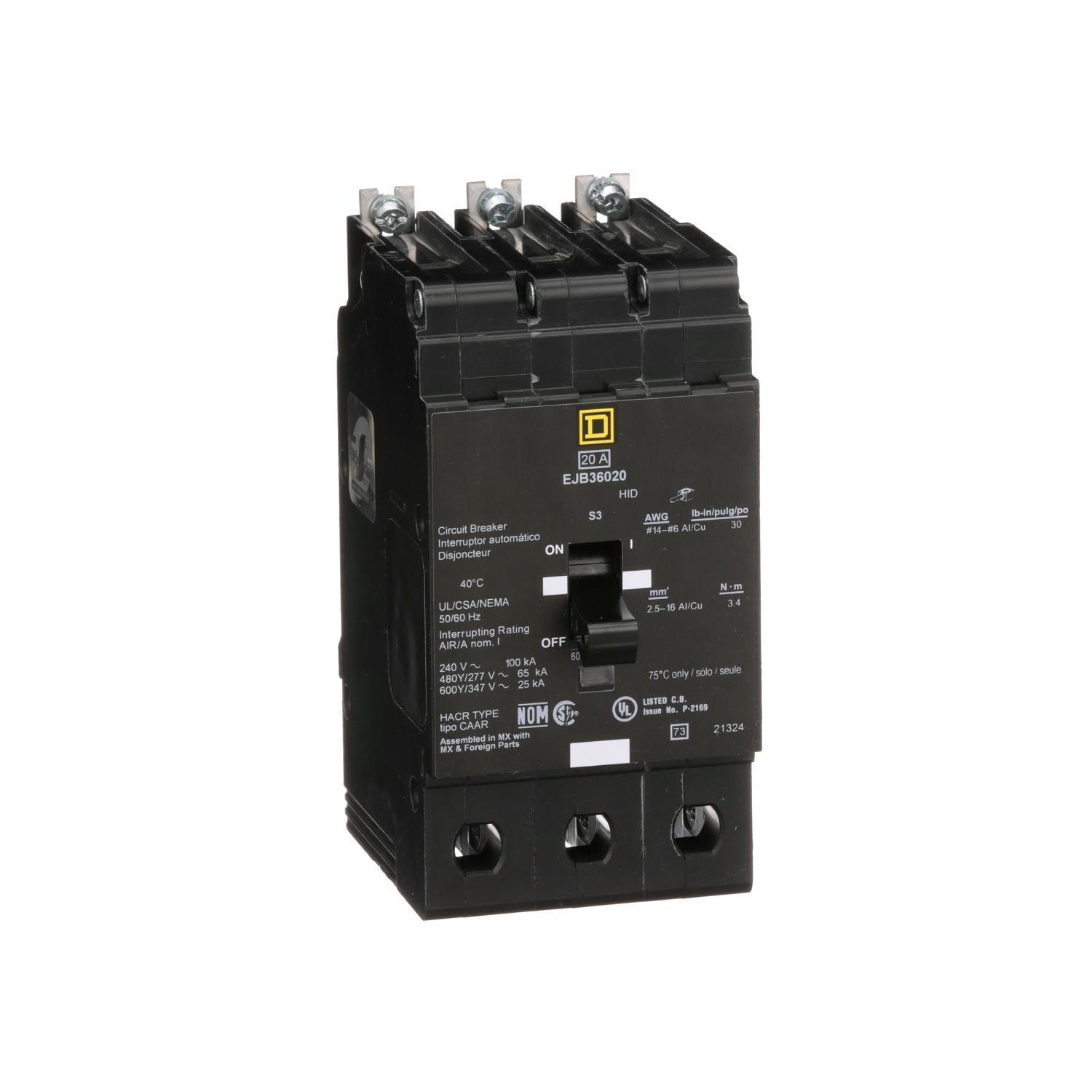 Square D™ EJB36020 Miniature Circuit Breakers