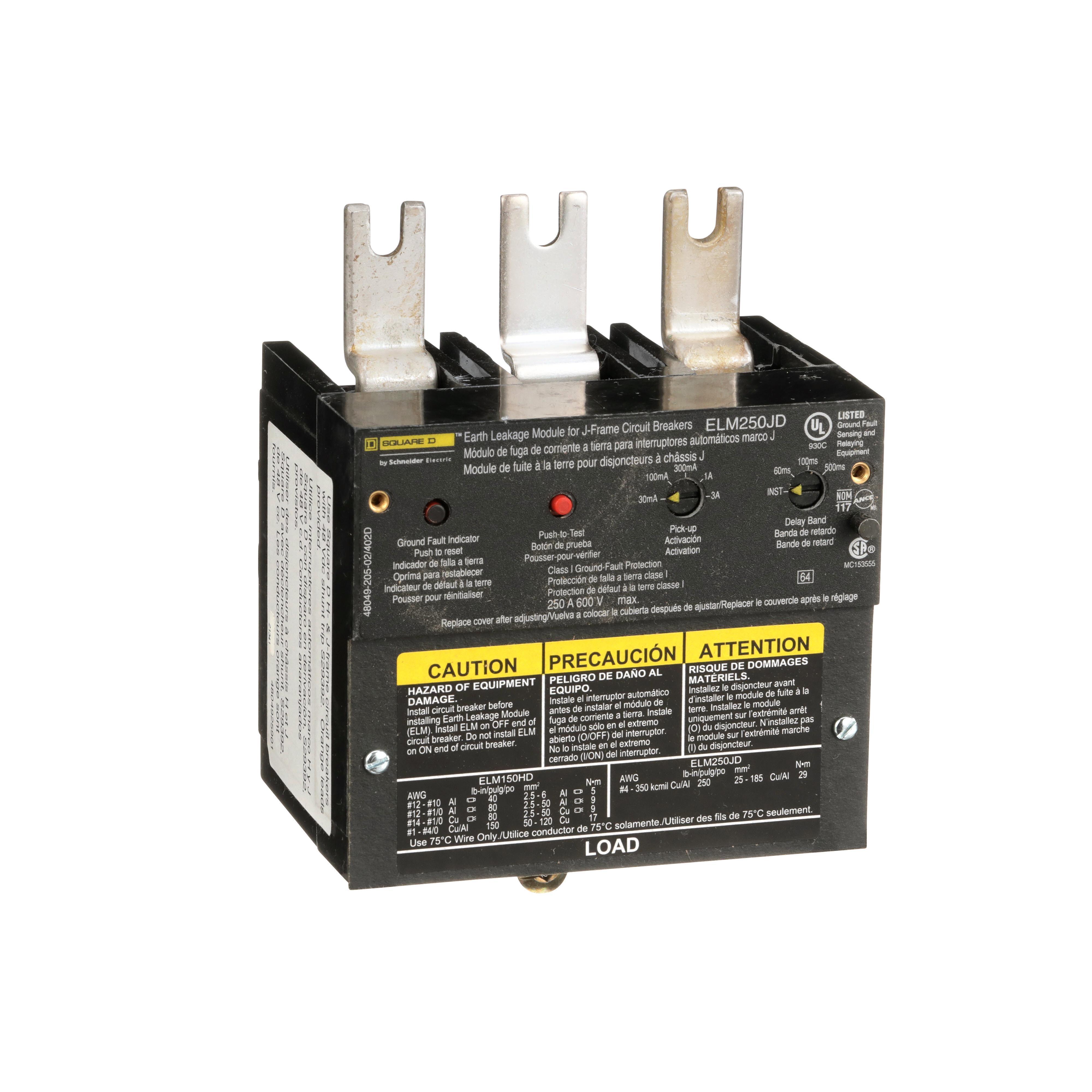Square D™ ELM250JD Ground Fault Attachments