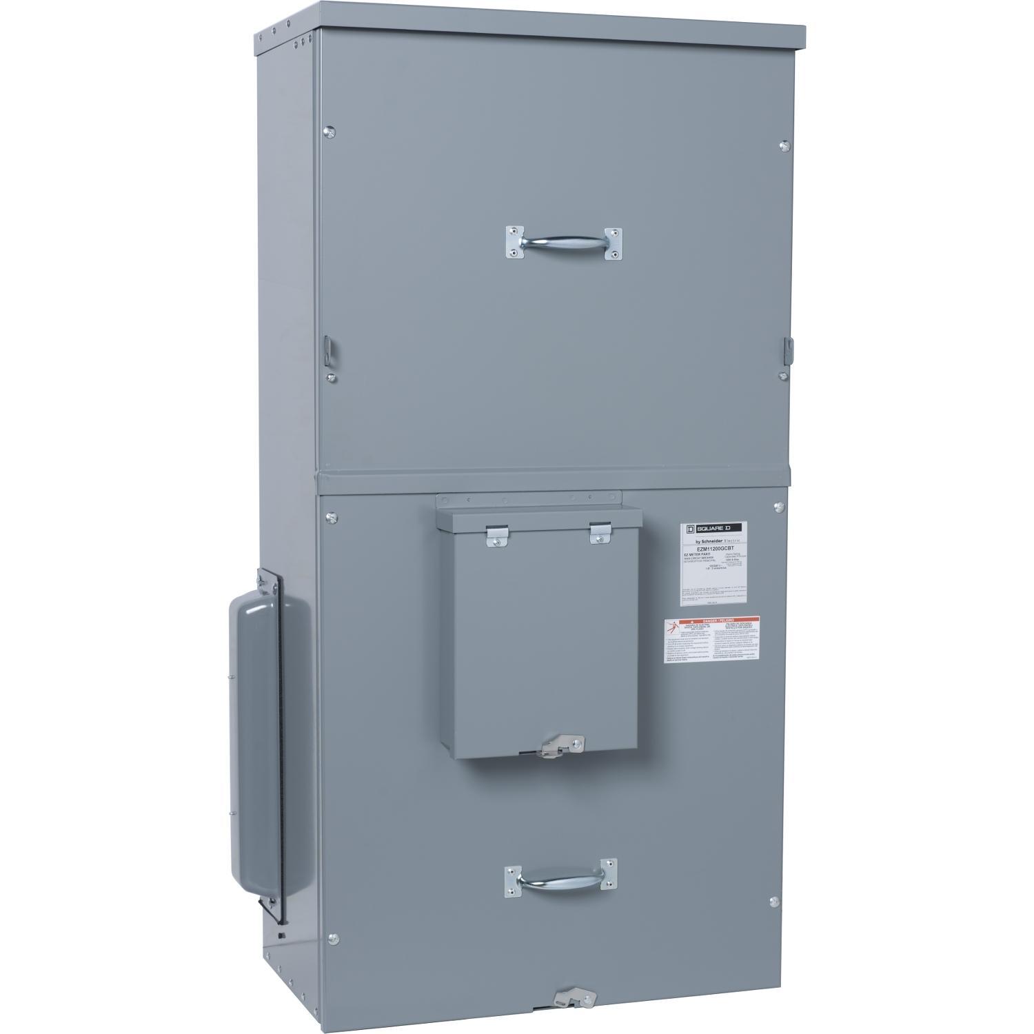 Square D™ Meter-Pak™ EZM11200GCBT 3-Wire Overhead Main Circuit Breaker Meter Center, 120/240 V AC, 1200 A, 1 Phase