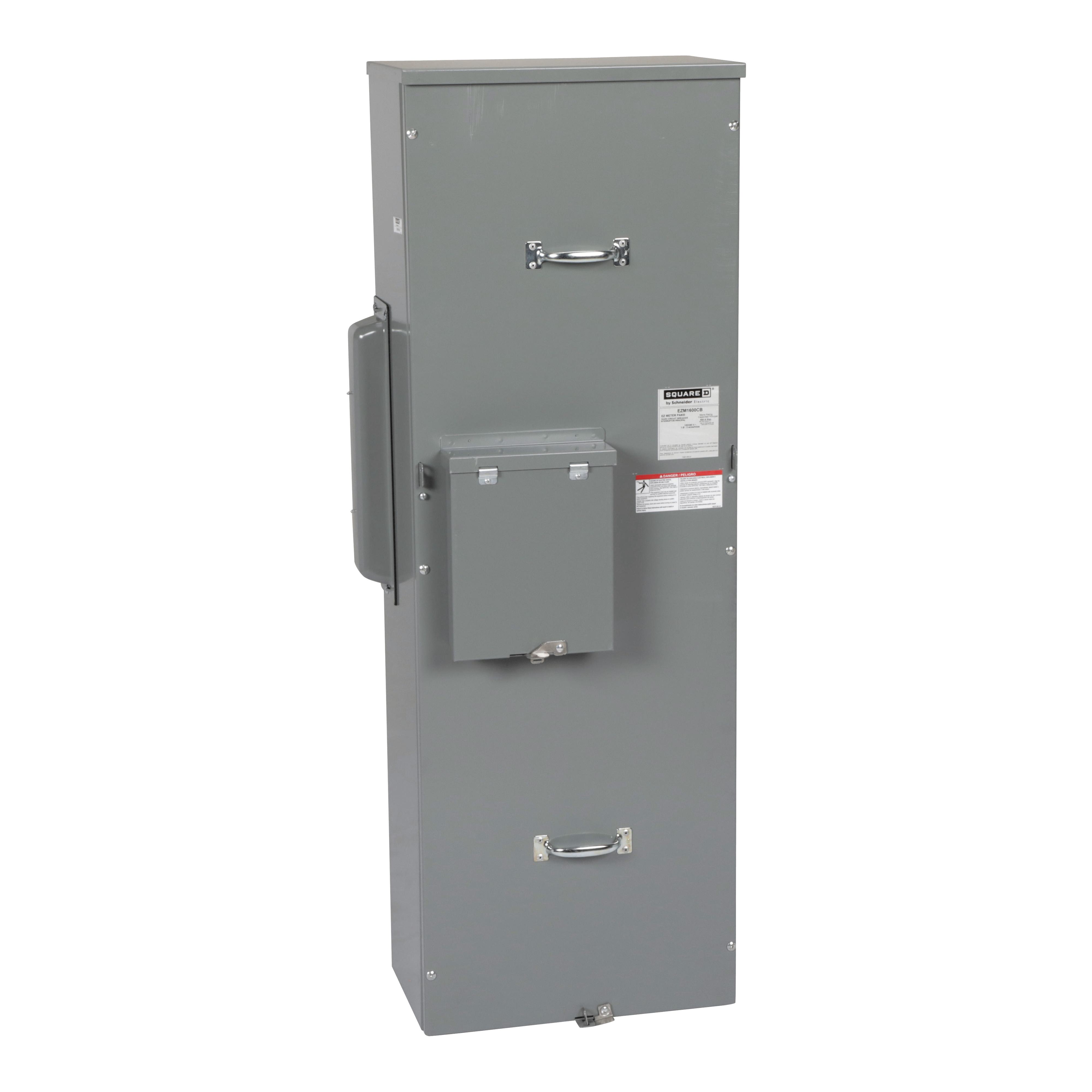 Square D™ EZ Meter-Pak™ EZM1600CB Circuit Breaker Meter Center Main Unit, 120/240 V AC, 600 A, 1 Phase
