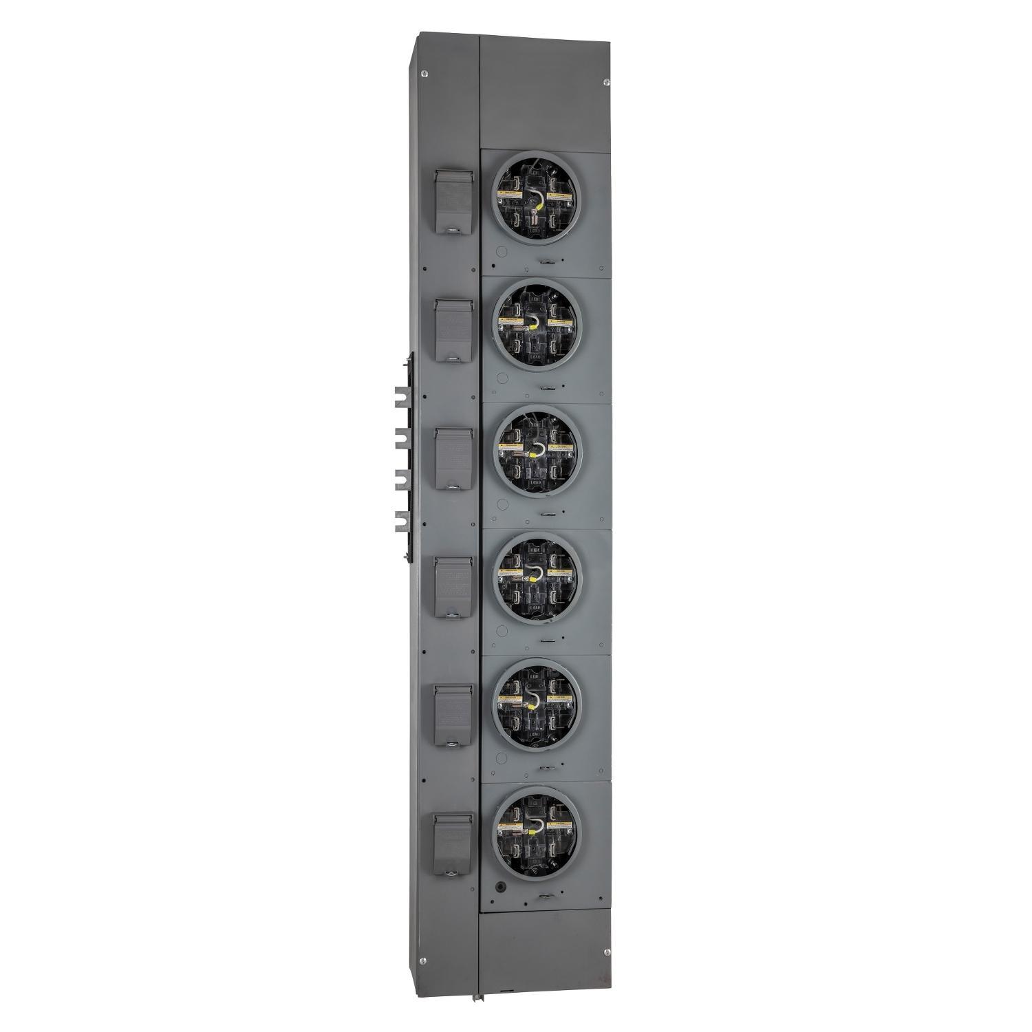 Square D™ EZ Meter-Pak™ EZML313125 Lever Bypass Meter Center Branch Unit, 125 A, 120/208Y V AC, 800 A Bus