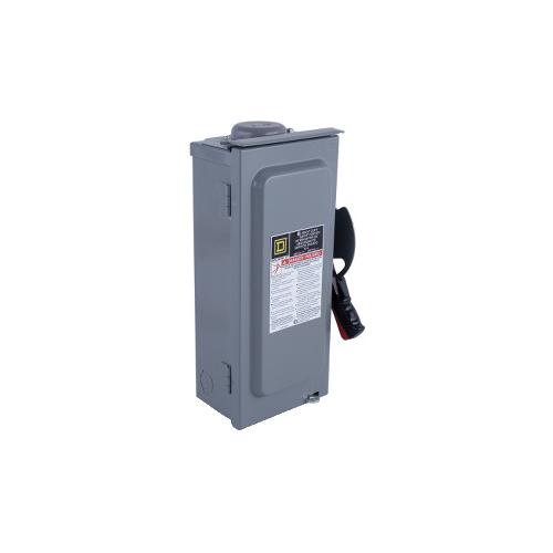 Square D™ HU265 General Purpose Heavy Duty Non-Fusible Safety Switch, 600 V AC/DC, 400 A, 50 hp at 600 VDC, 2 Poles