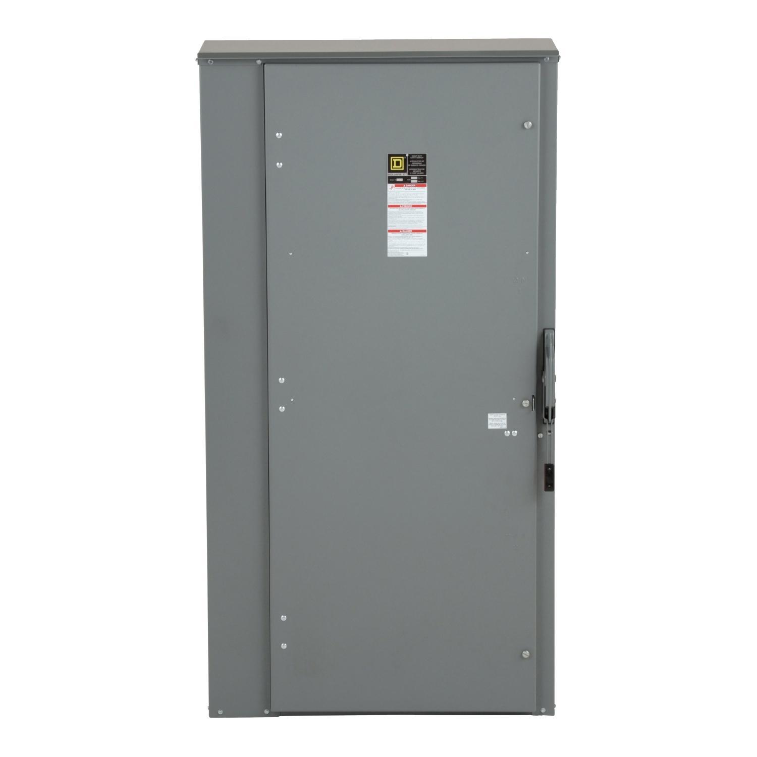 Square D™ H367R Fusible Heavy Duty Disconnect Switch, 600 V AC/DC, 800 A, 250 hp, 50 hp, 3PST Contact, 3 Poles