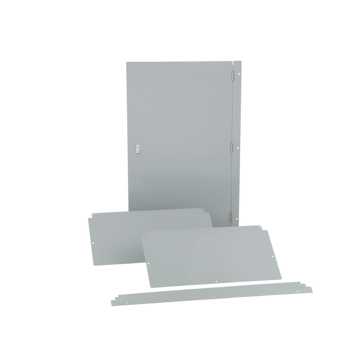 Square D™ I-Line™ HCN65TSD 4-Piece Bottom Feed Standard Cover/Trim Kit With Door, 64.92 in L x 26.24 in W, For Use With I-Line™ HCN 3-Pole Main Lug and Main Circuit Breaker Panelboard, Surface Mount